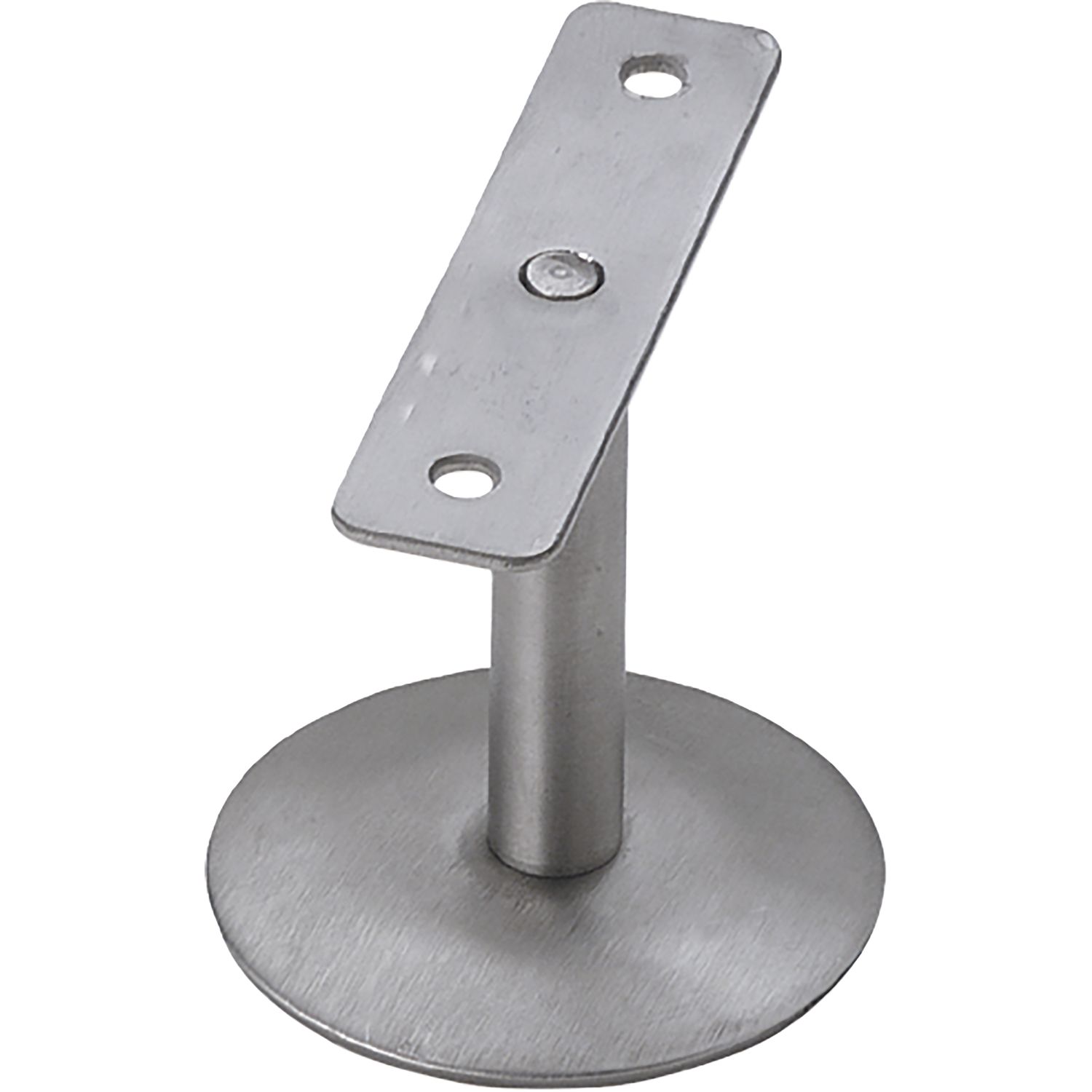Schösswender Handlaufträger flach, Rosetten ø 60 mm, Wandabstand 58 mm, Edelstahl