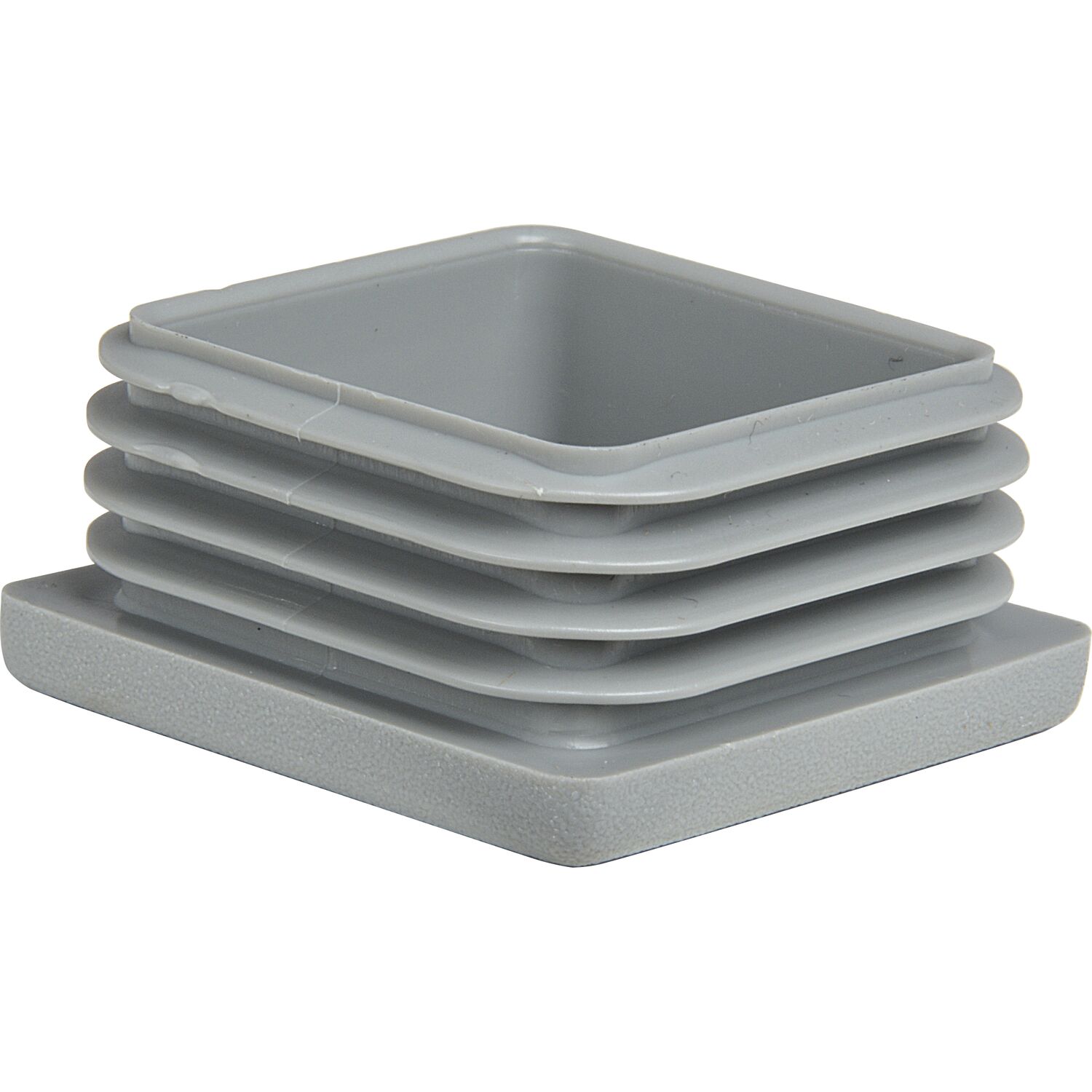 Lamellenstopfen 60 x 60 mm Wandstärke 1,5 - 4 mm grau (100Stk)