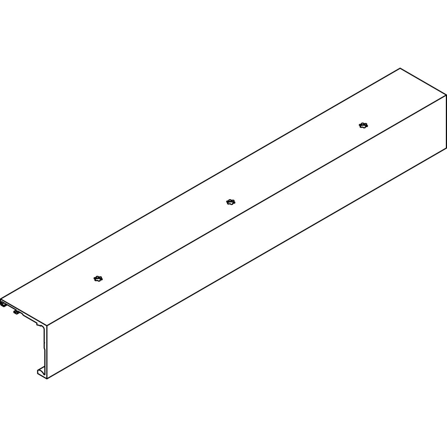 DORMA-Glas Muto 150 Laufschiene auf Maß Deckenmontage Aluminium silber eloxiert (250 mm)