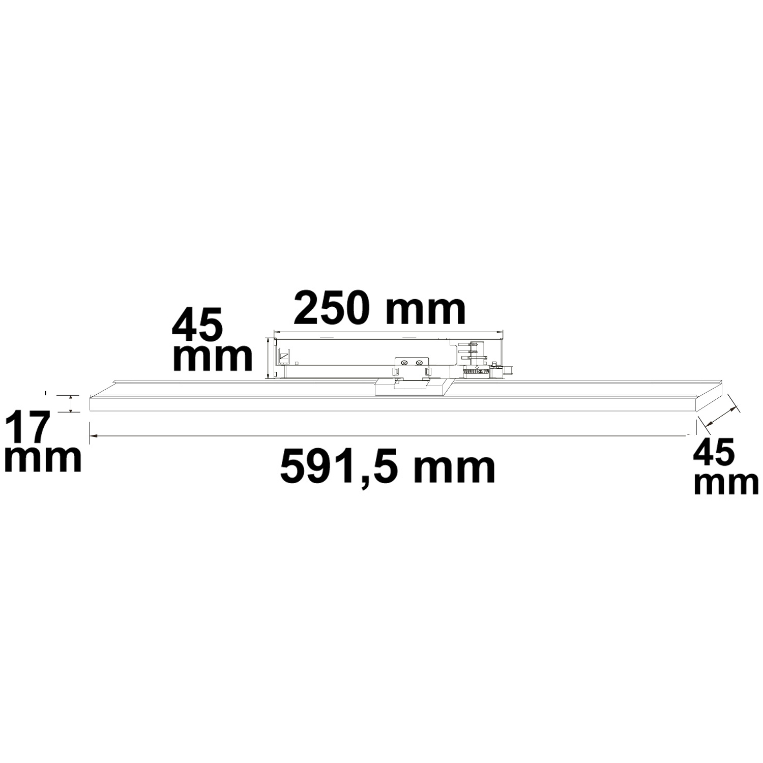 ISOLED 3-PH Linearleuchte prismatisch 60cm 32W schwarz 3000|3500|4000K CRI90 dimmbar