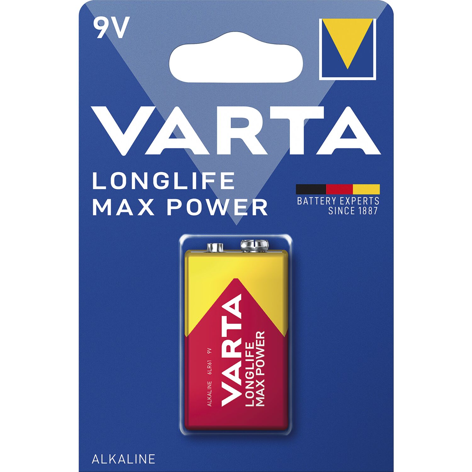 Varta Batterie Longlife Max Power 9 Volt 1 Stück