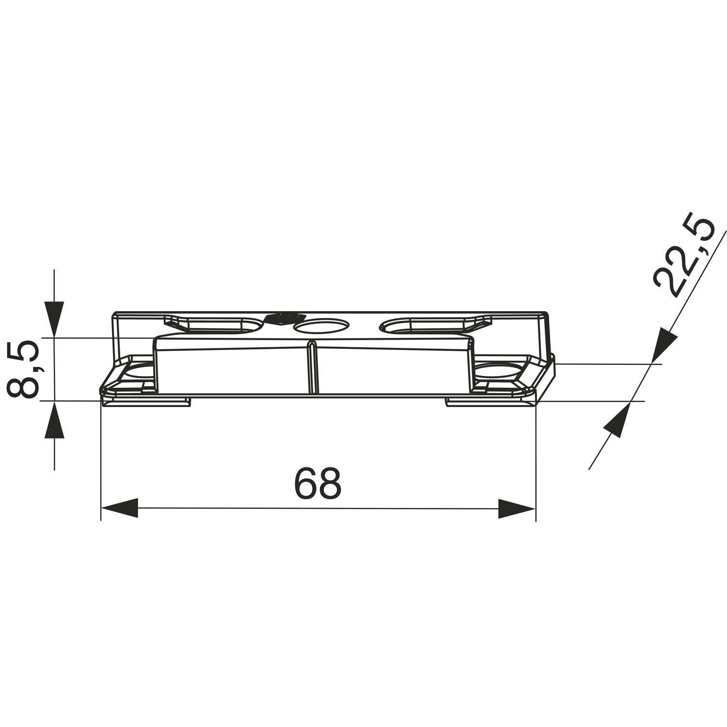 Maco #96573 MACO Schließteil iS PVC 12/20- 9, TROCAL/DELTAPLAST, silber (96573)