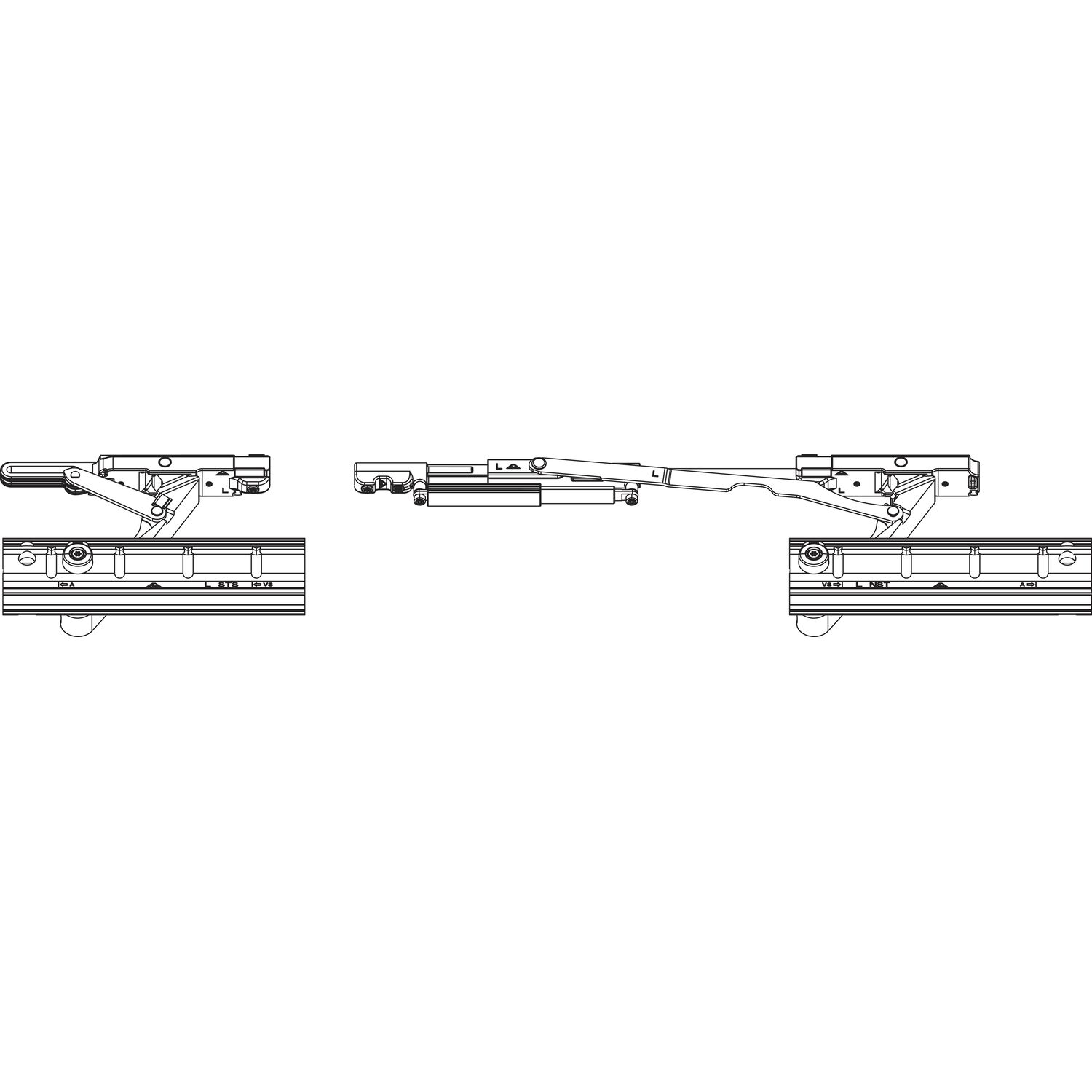 Roto Patio Alversa Grundkarton Laufwagen Parallelschiebe 160 kg rechts