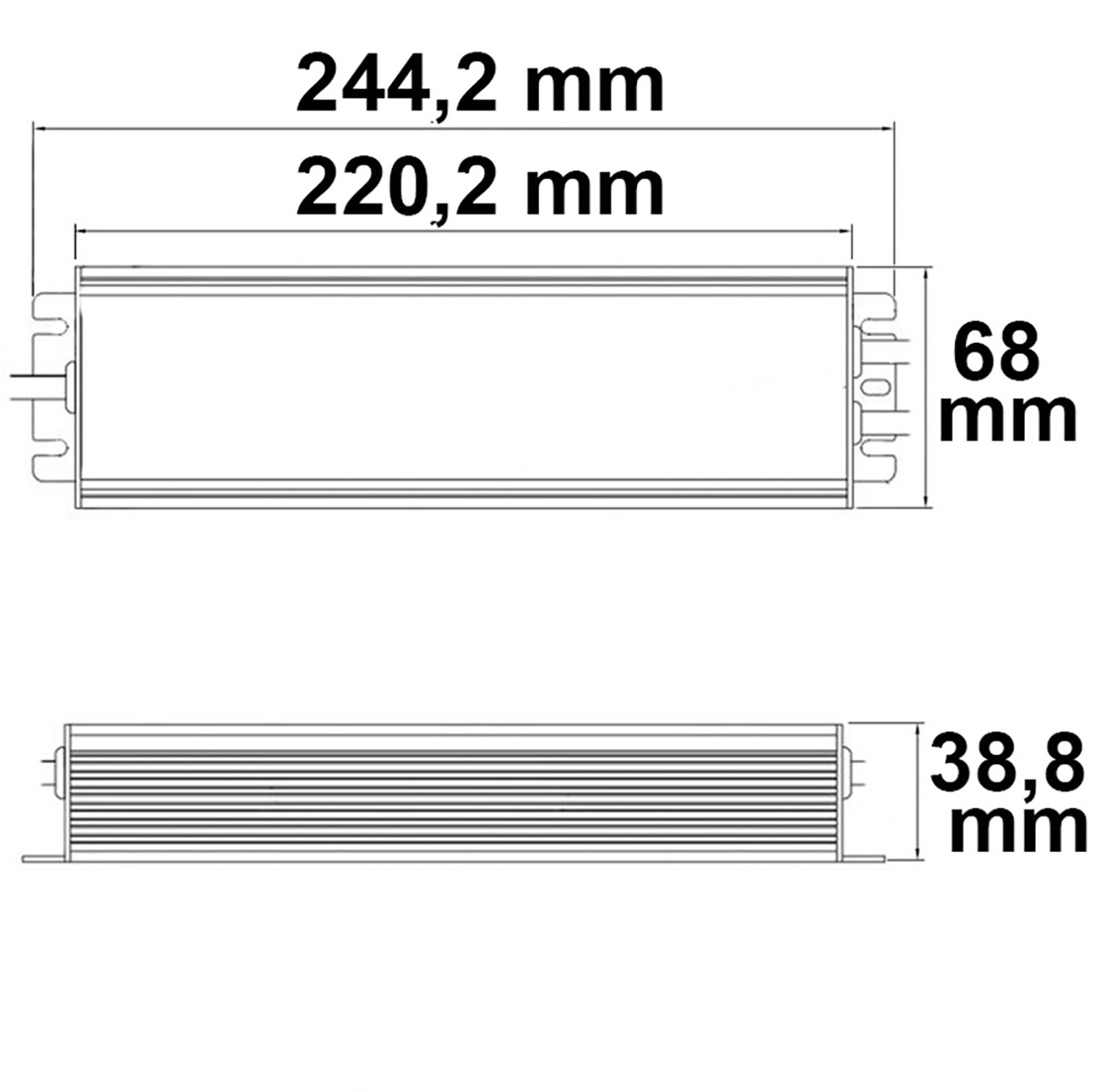 ISOLED LED Trafo MW HLG240H-24B 24V/DC 0-240W 1-10V (100-240W) dimmbar IP67 SELV