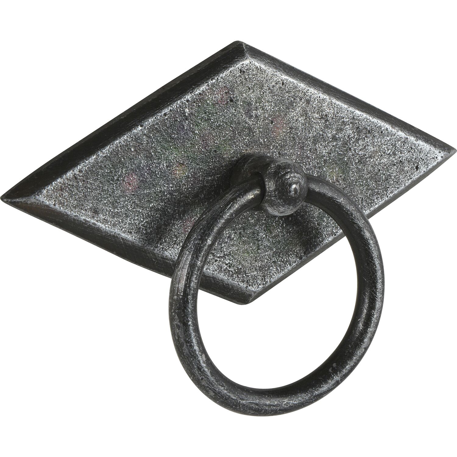 Schörghofer Hängegriff Karo mit Schild Breite 68,Höhe 35mm,Eisen schwarz verzinkt abgerieben