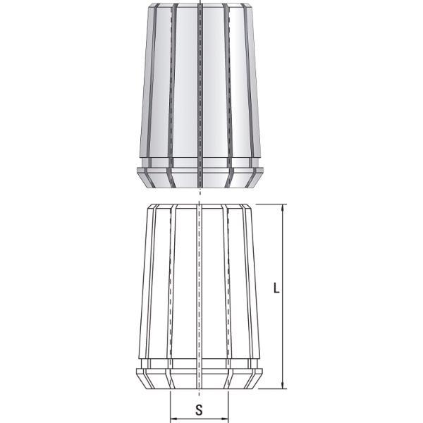 GUHDO Spannzange 25,0 - 24,5 mm / Typ 462E / 12-fach