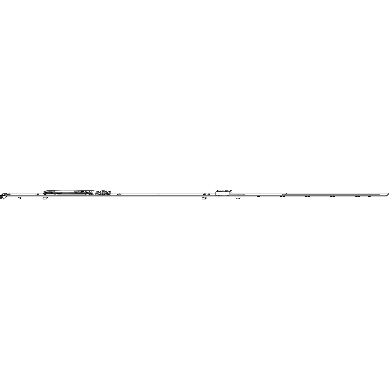 Maco #221903 MACO MM Stulpflügelgetriebe fix iS Beschlagsnut FFH 1091-1340 mm silber (221903)