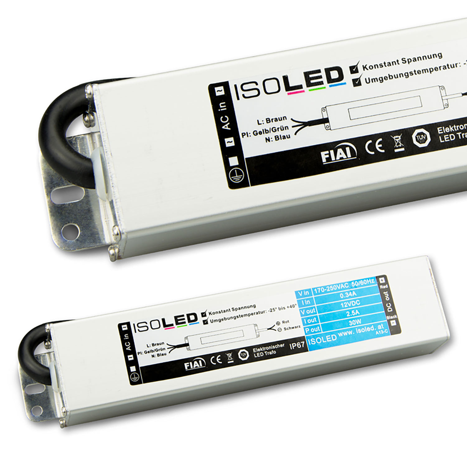 ISOLED LED Trafo 24V/DC 0-30W IP66