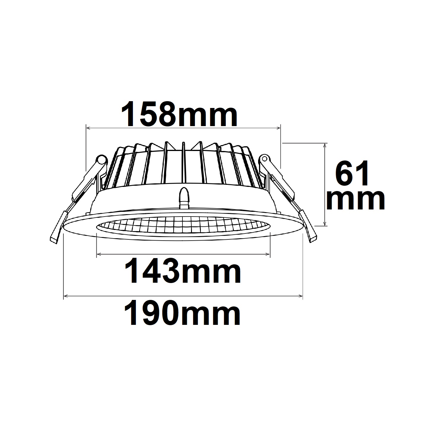 ISOLED LED Downlight Reflektor 12W 60° 150lm/W UGR
