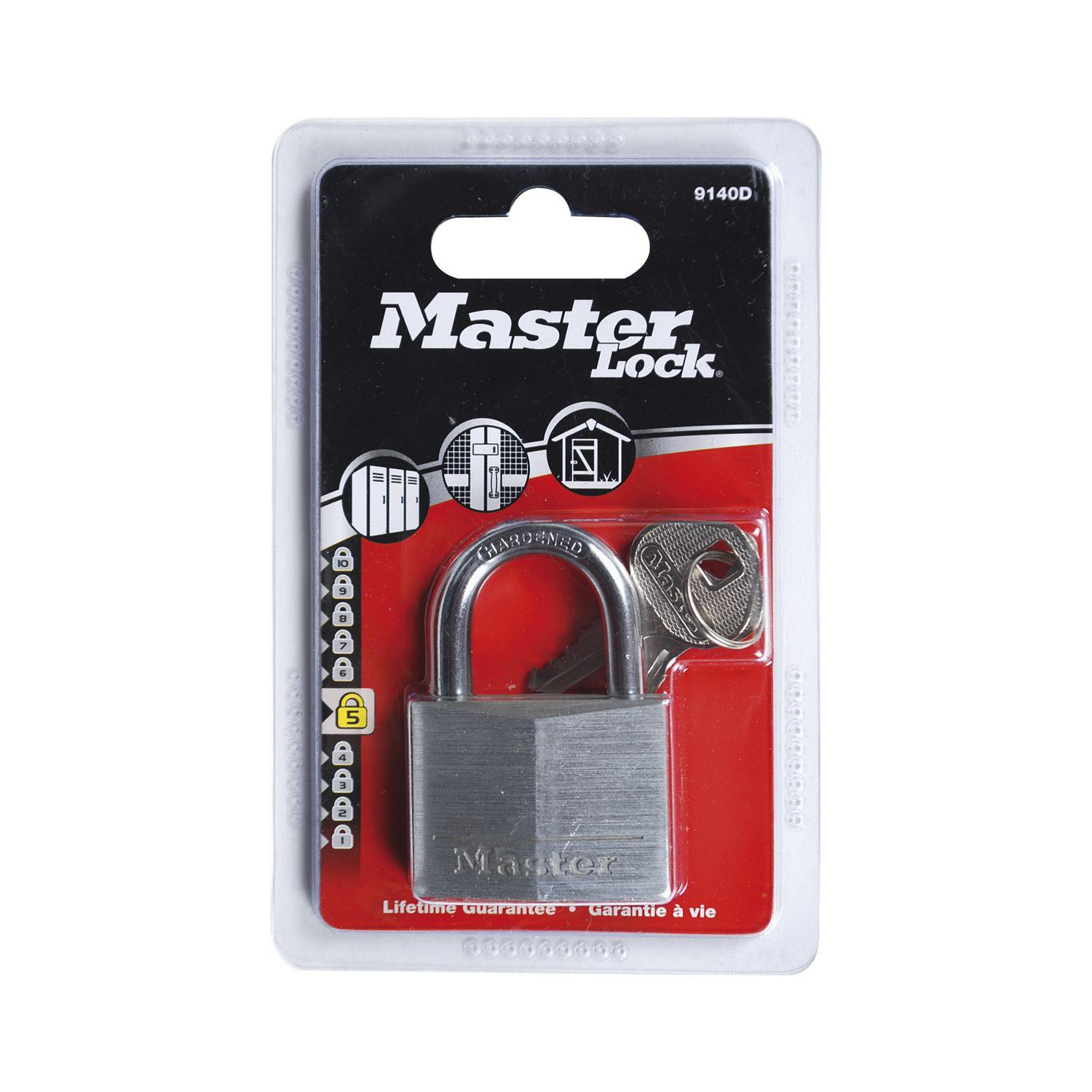Master Lock Vorhangschloss 9140 EURD Alu. Finish, Br. 40 mm, verschiedensp. SB
