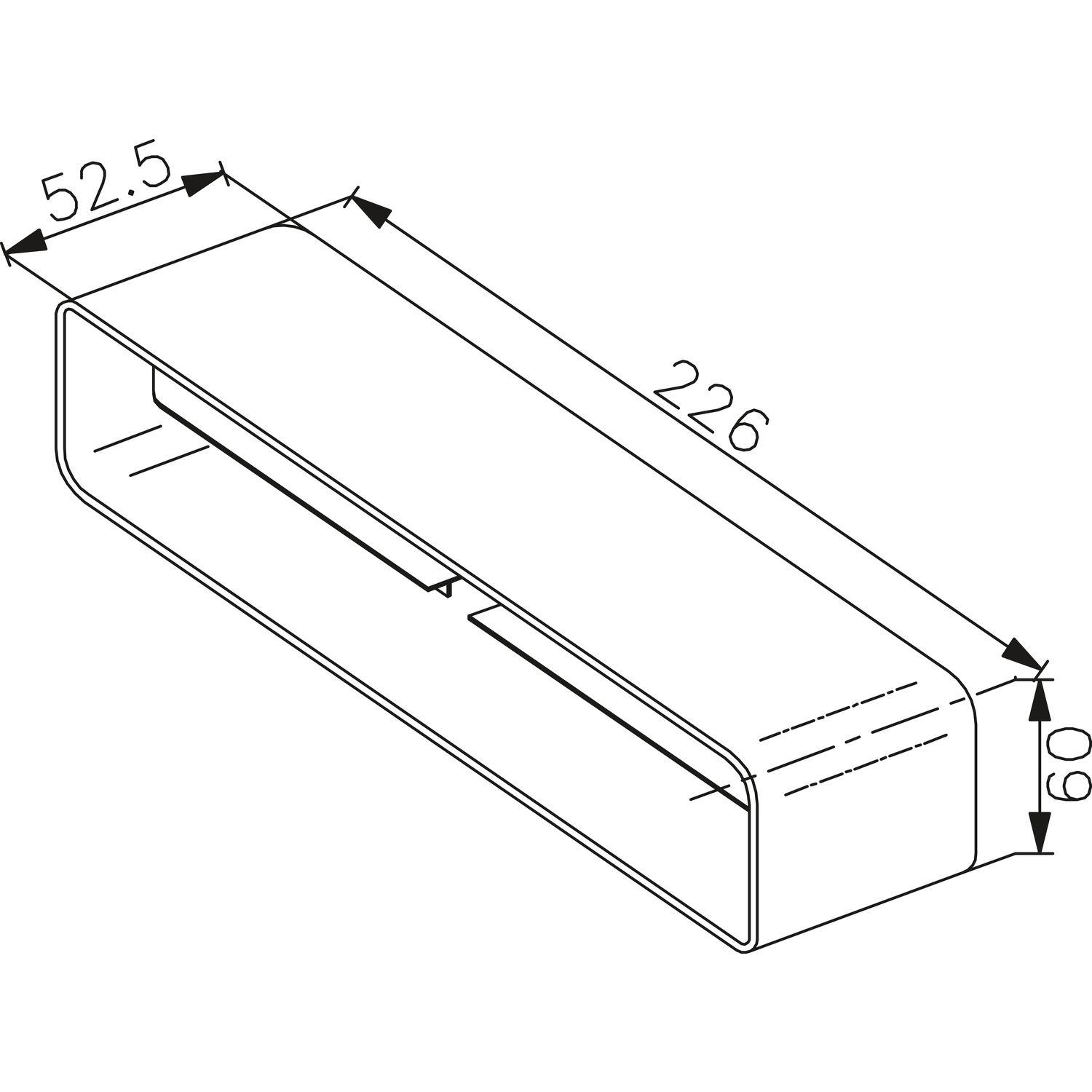 Faber Flachkanal Verbinder 226 x 60 mm Faber Flachkanal Verbinder 226 x 60 mm