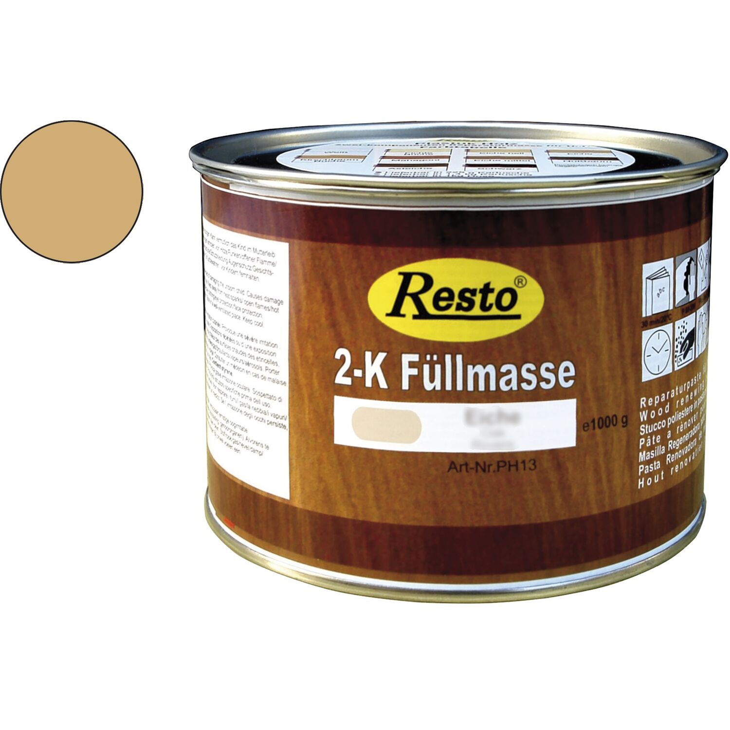 RESTO 2K Füllmasse 500g Eiche