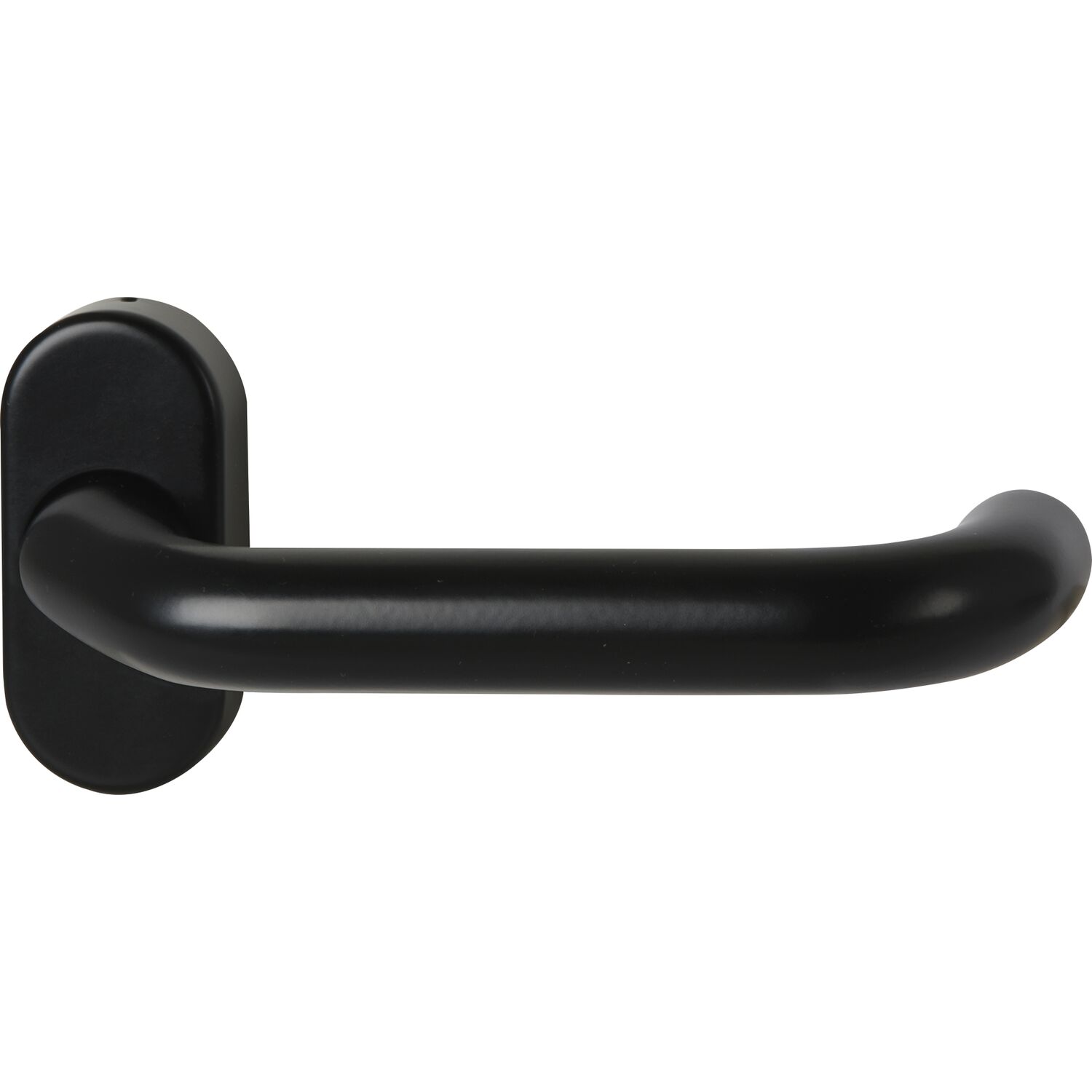 FSB Rahmentürdrücker 97 0625 Hochhaltefeder ovale Rosette Aluminium tiefschwarz