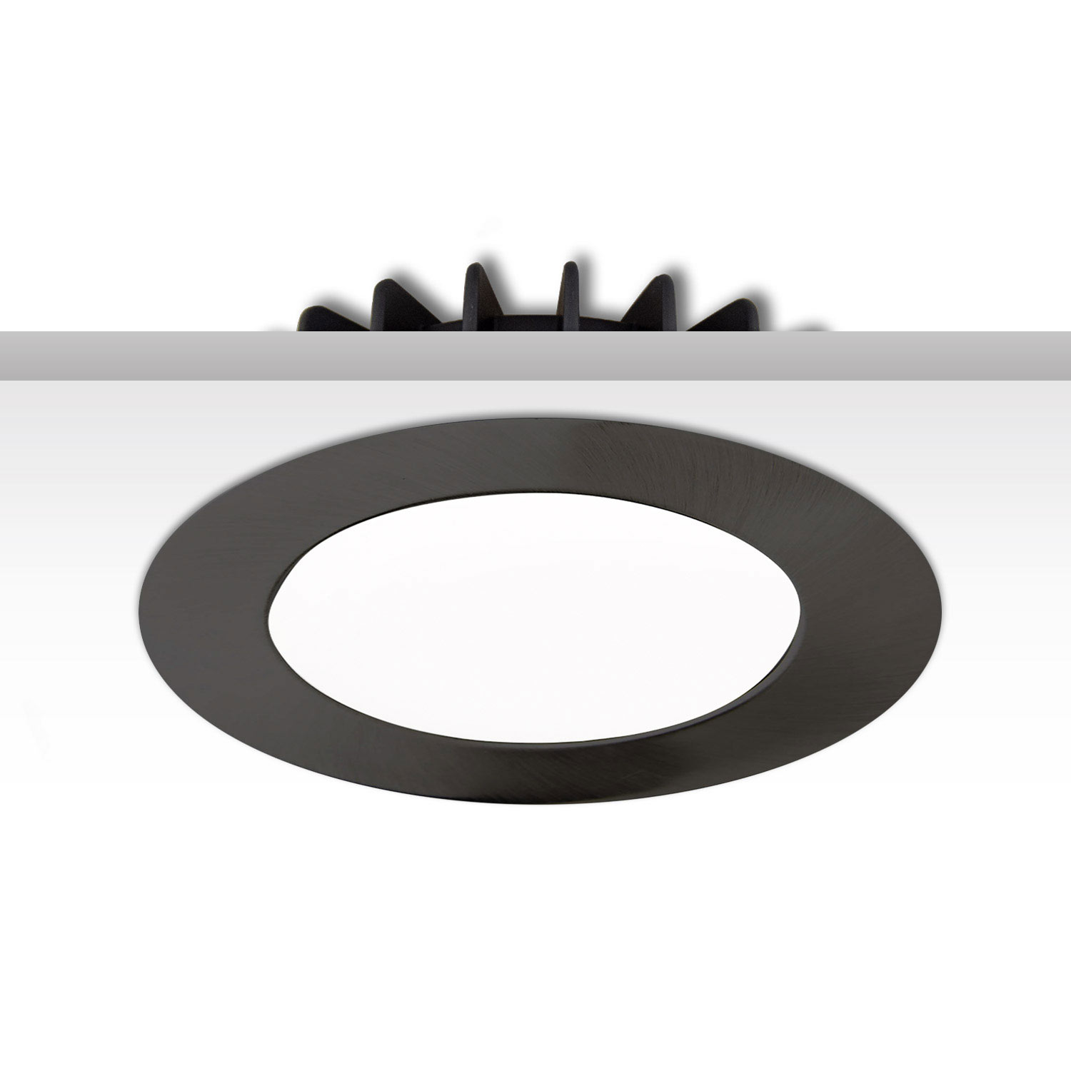 ISOLED Cover Aluminium rund schwarz für Sys-90