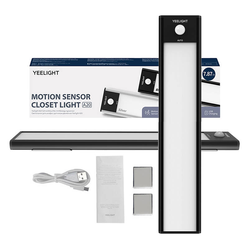 Yeelight Schrankleuchte mit Sensor 20cm schwarz 4000K