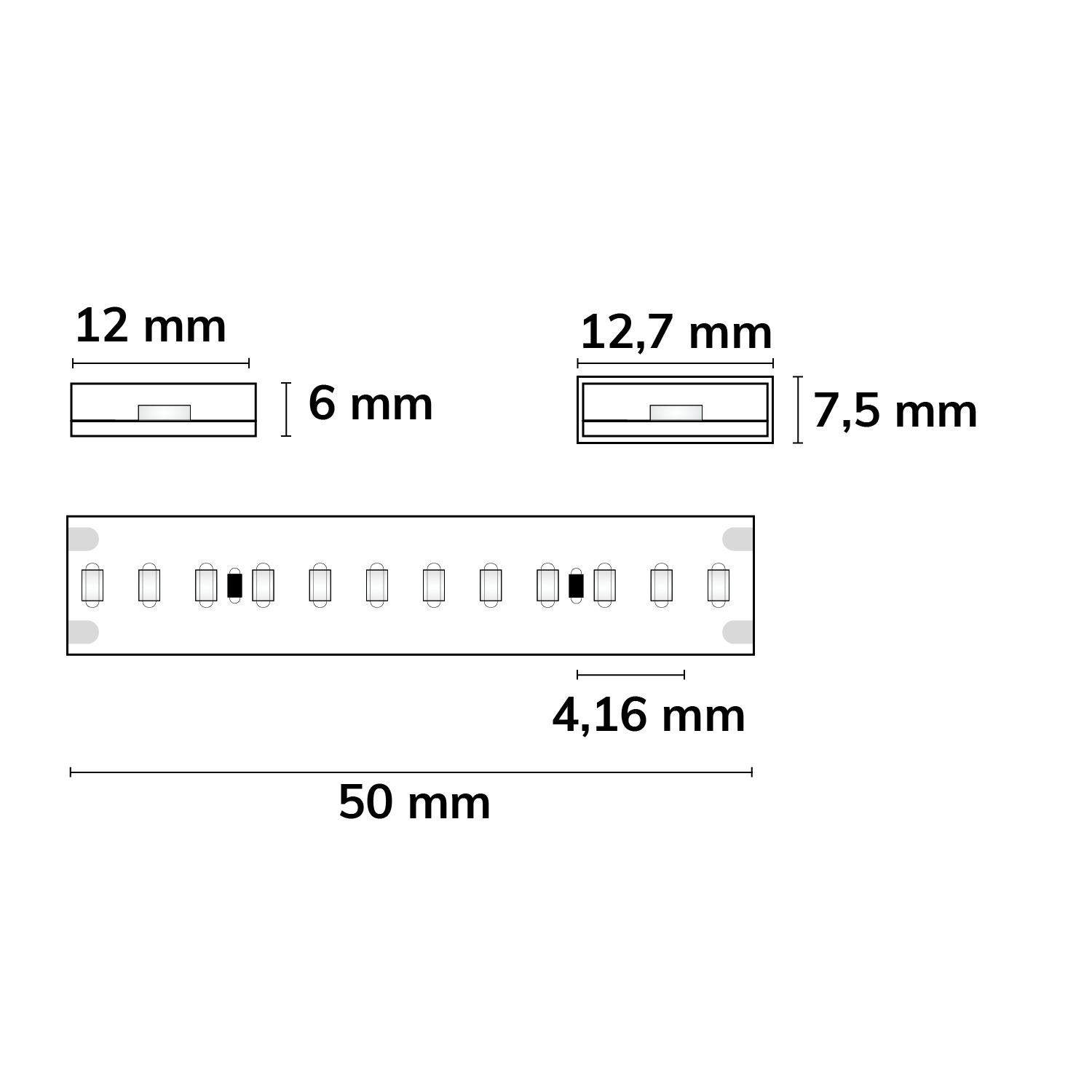 ISOLED LED AQUA CRI927 Linear 48V Flexband 8W IP68 2700K 30m Rolle 240 LED/m