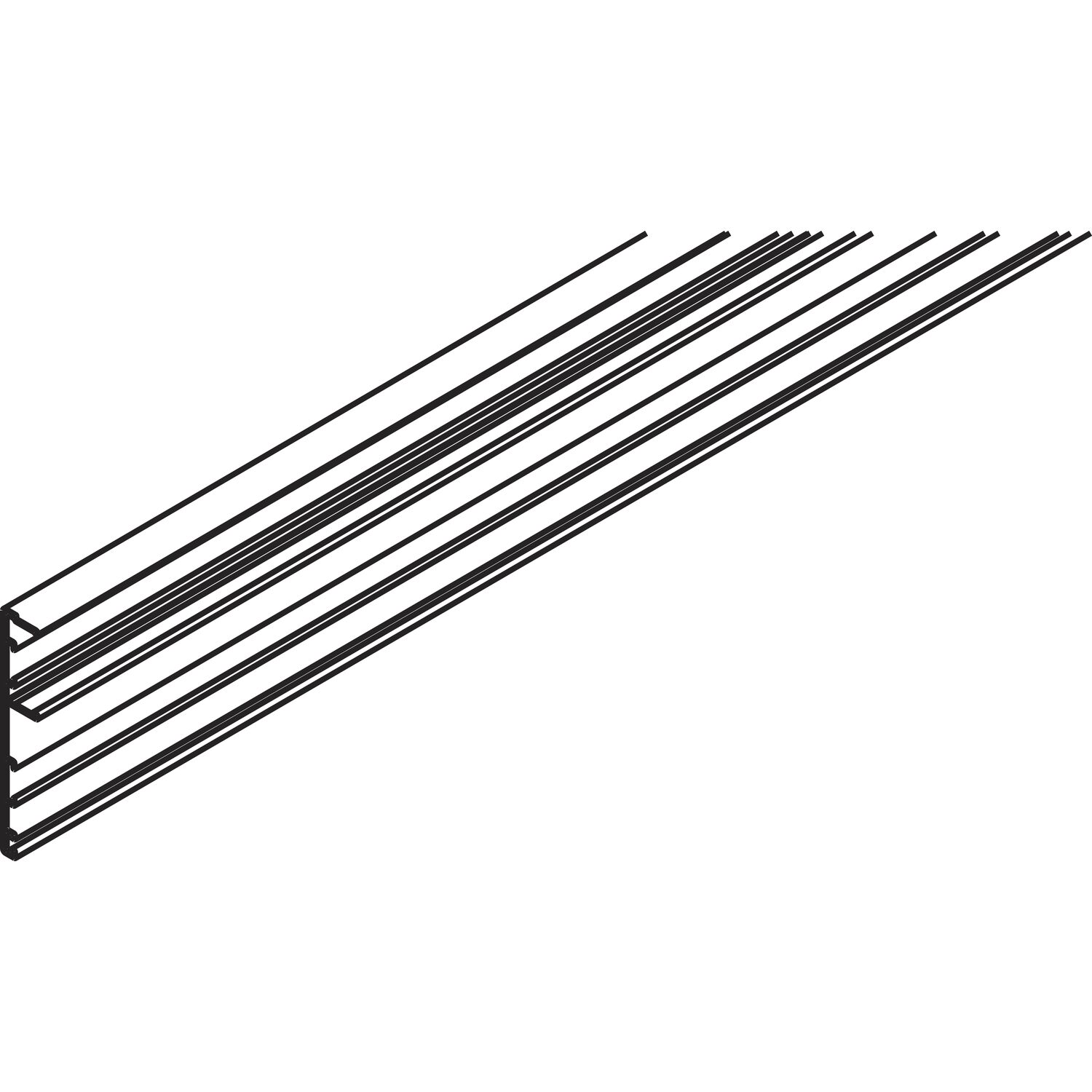 HAWA Junior 100/Z Clipblende L=6000 mm auf Maß silber (250 mm)