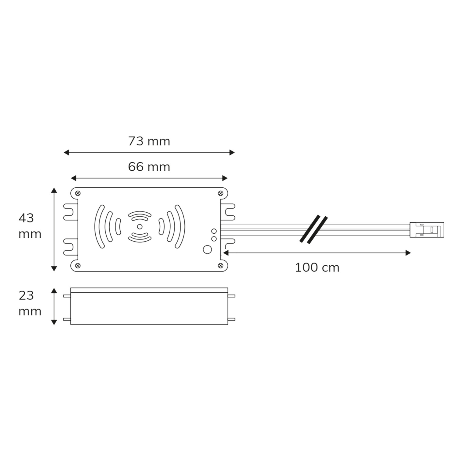 ISOLED Sys-Pro Funk HF-Bewegungsmelder MiniAMP mit invertierter Funktion für UV-C 9-24V