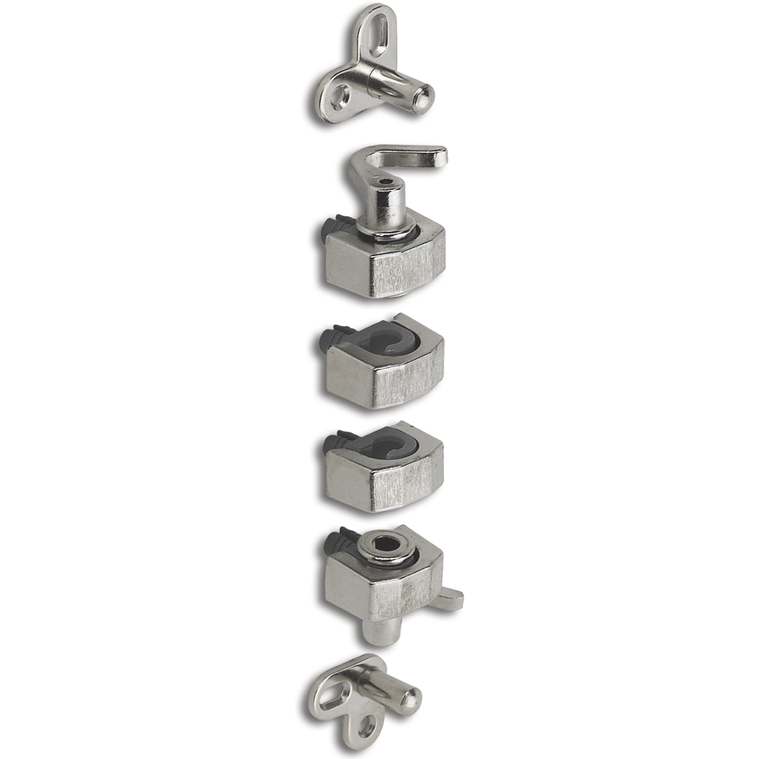 Hekna Drehstangenschloss Zubehör-Set zum Dübeln ø 6 mm, vernickelt