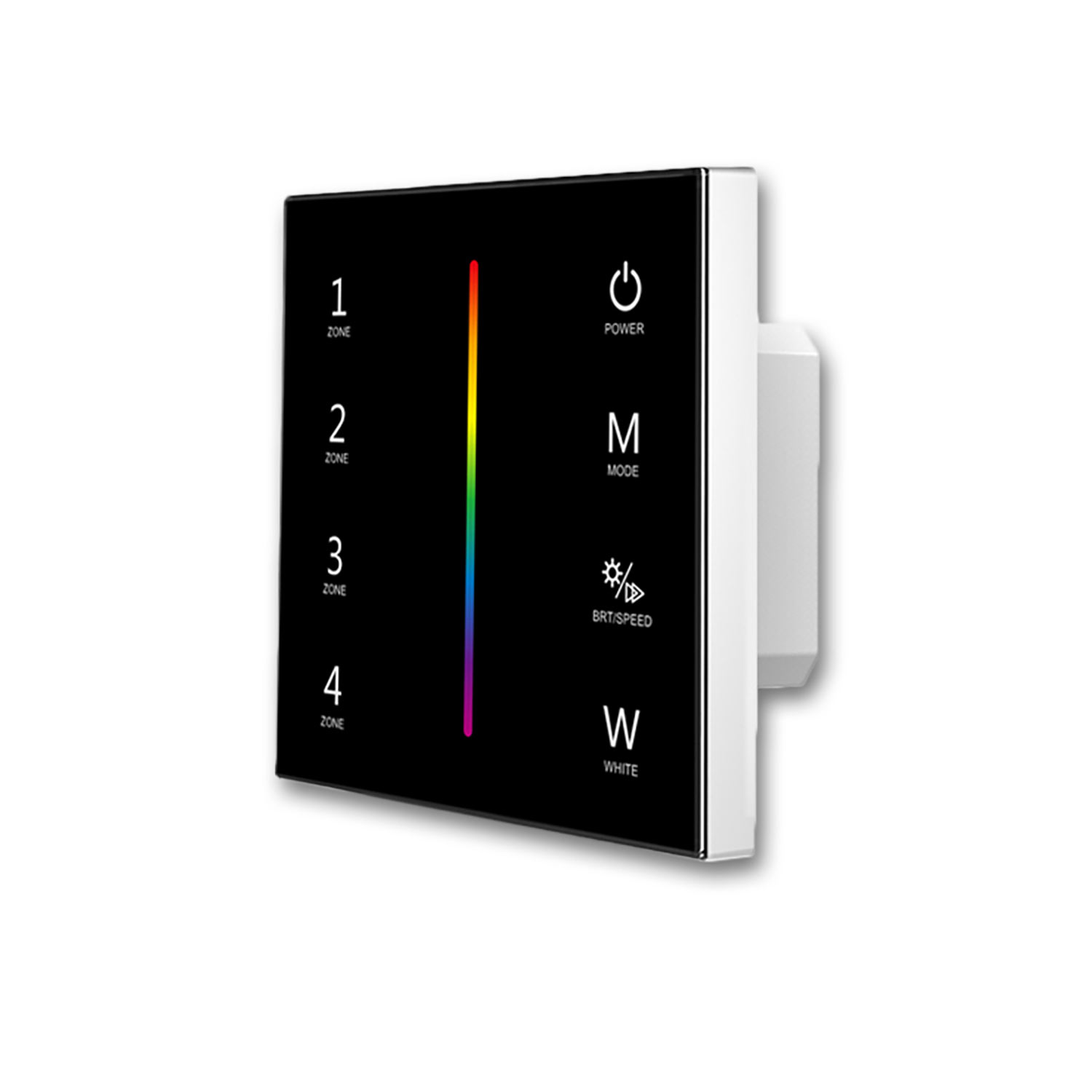 ISOLED Sys-Pro RGB+W 4 Zonen Einbau-Touch-Fernbedienung + DMX Output schwarz 230V