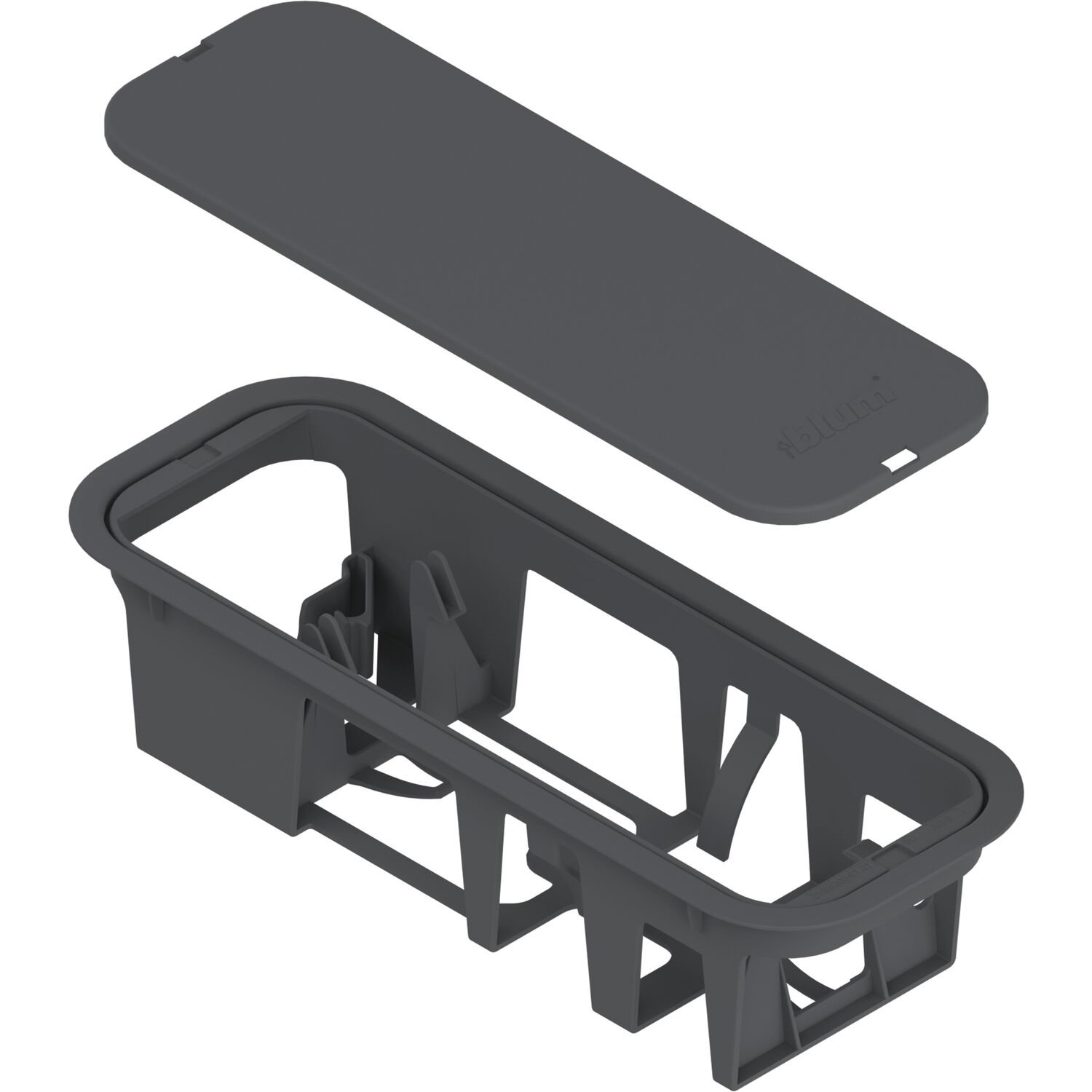 blum SERVO-DRIVE Netzgeräthalterung Bodenmontage, Kunststoff staubgrau