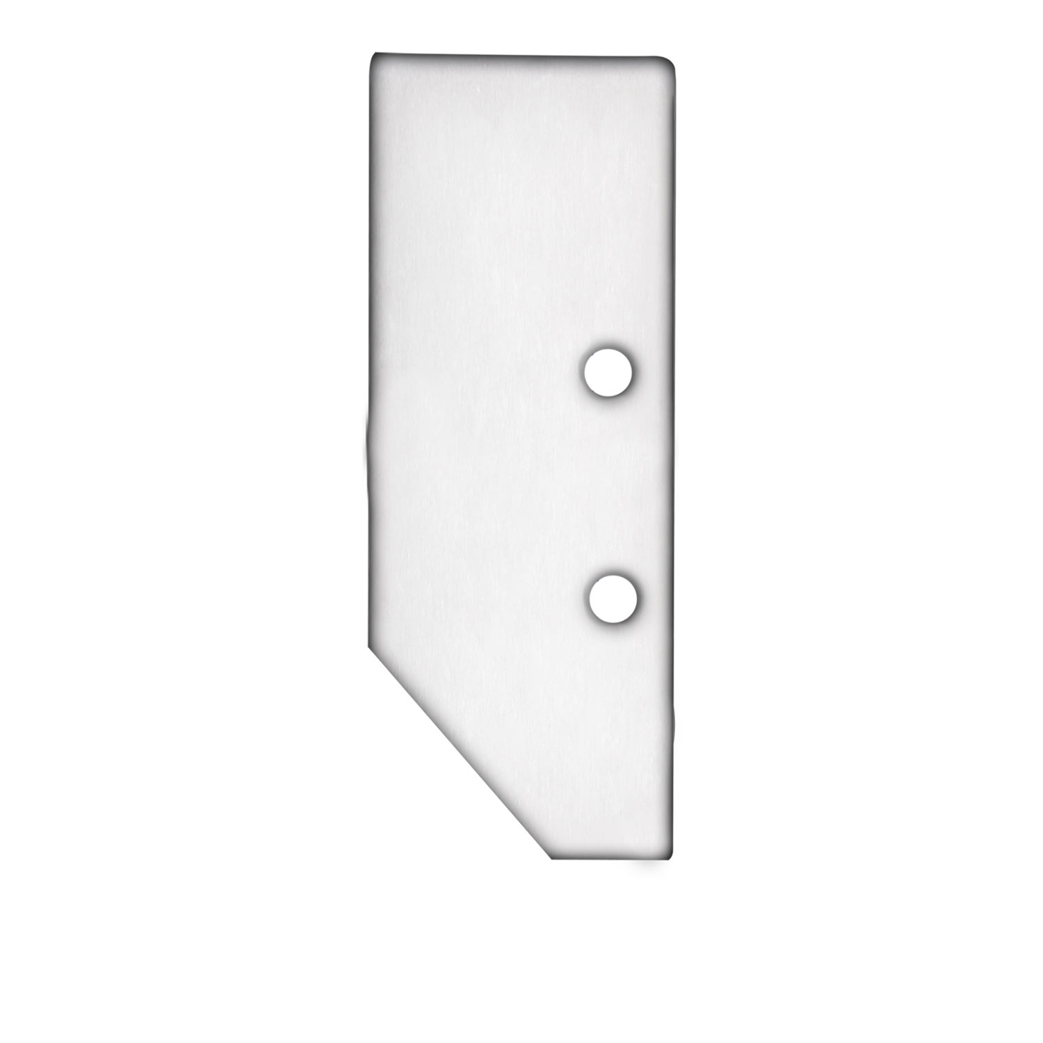 ISOLED Endkappe EC92 Aluminium weiß RAL 9003 für Profil HIDE ASYNC inkl. Schrauben