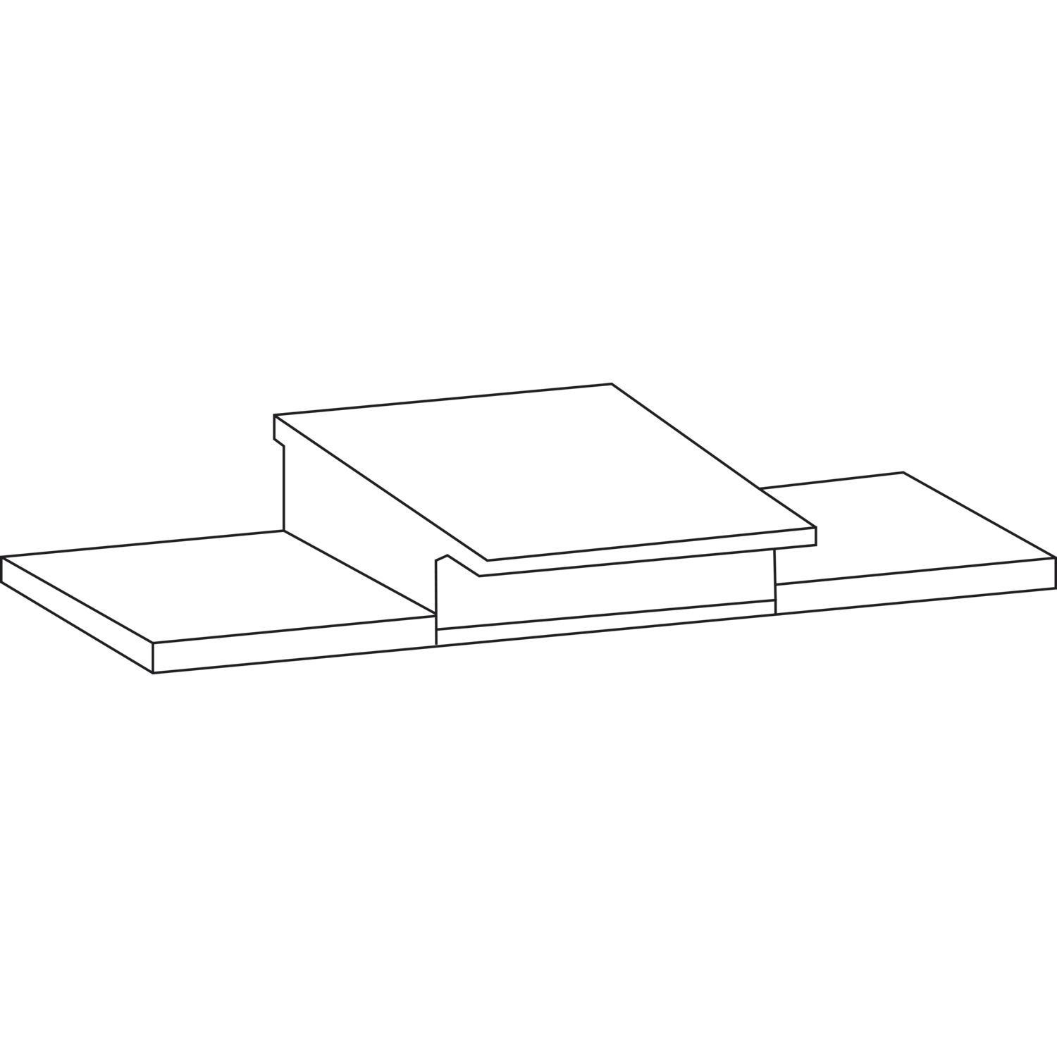 GU Thermostep/Timberstep Dichtplatte für Mittelstoß unten IV88-92, grau