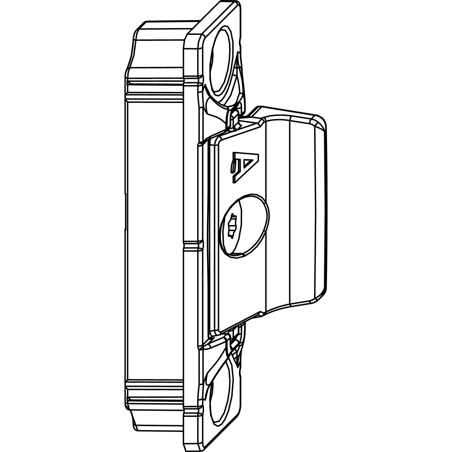 Maco #215577 MACO MM Anpressverschluss verdeckt Flügelteil A 9V für Beschlagsnut, silber