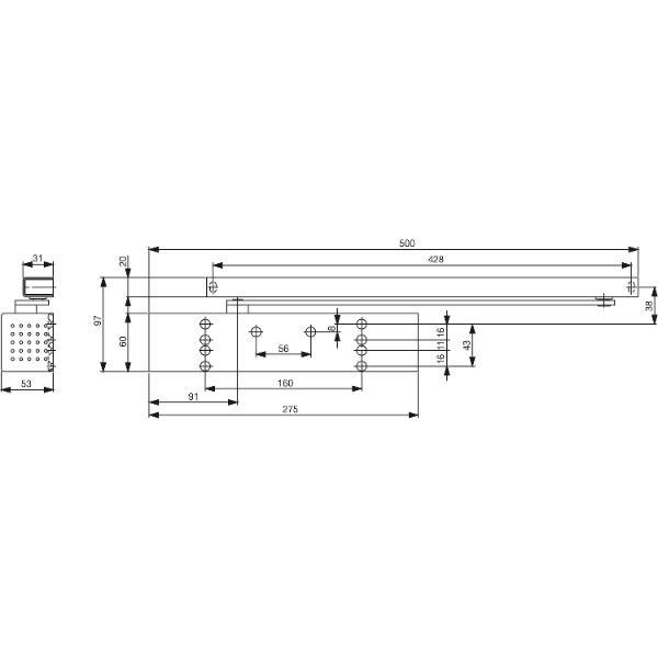 dormakaba Türschließer TS 93 G G-RF, EN 2-5, 1-flg. mit Gleitschiene, silber
