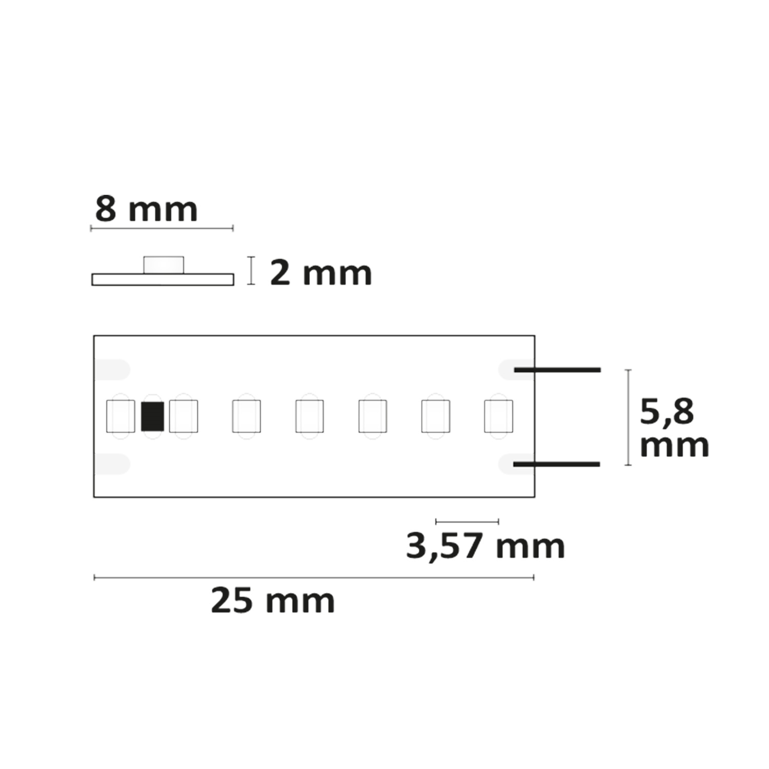 ISOLED LED CRI920 Linear8 Flexband 24V DC 15W IP20 2000K 5m Rolle 280 LED/m