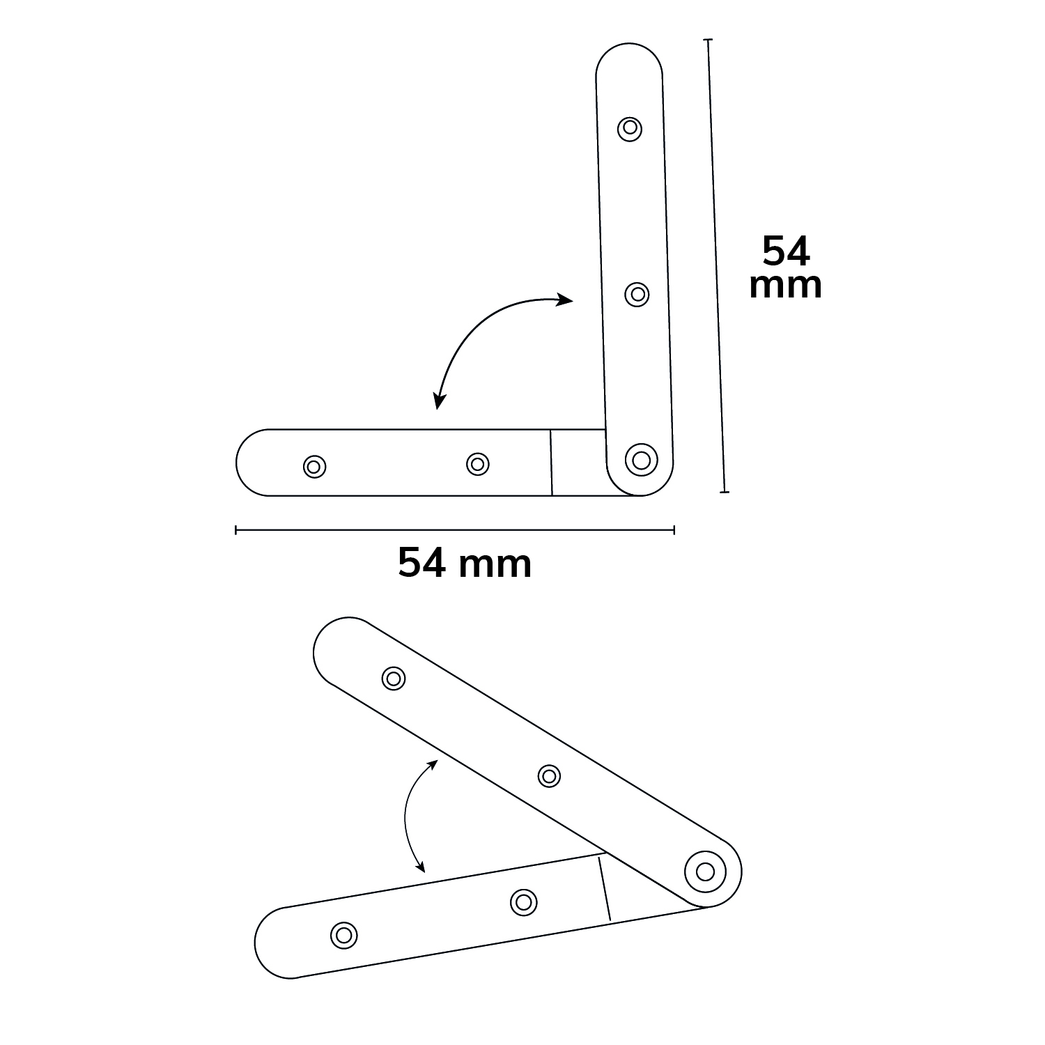 ISOLED Verbinder Z53 flexibel 180° - 45° 2 Stück