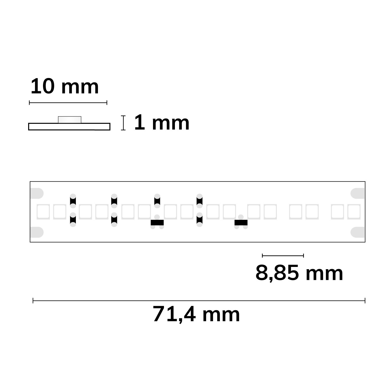 ISOLED LED CRI90 Sunset Dim-to-warm (via PWM) Flexband 24V DC 12W IP20 1800-3000K 224 LED/m