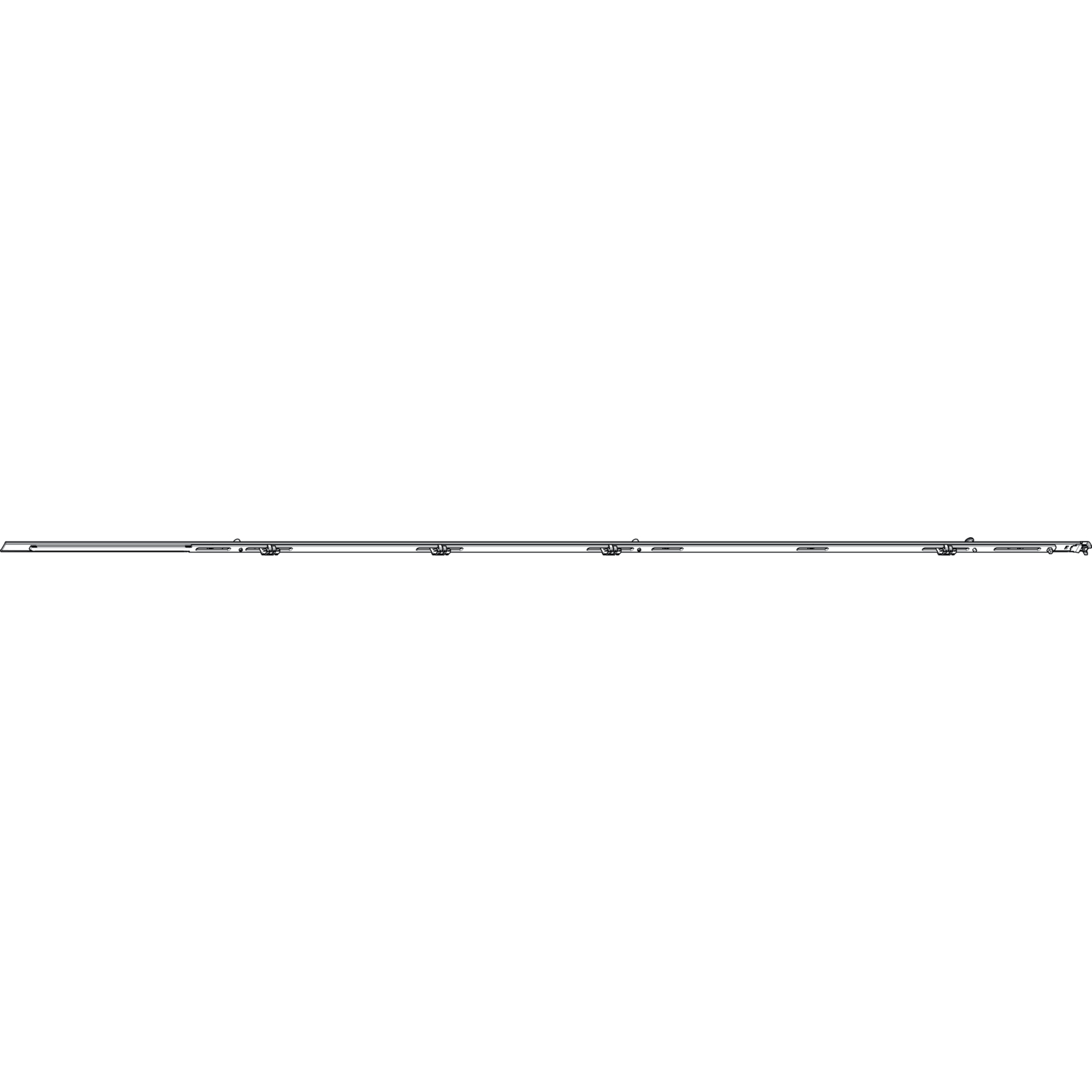 Roto ROTO NT/NX Rundbogen-Bauteil senkrecht L=1620 mm 1V/2E-Zapfen silber
