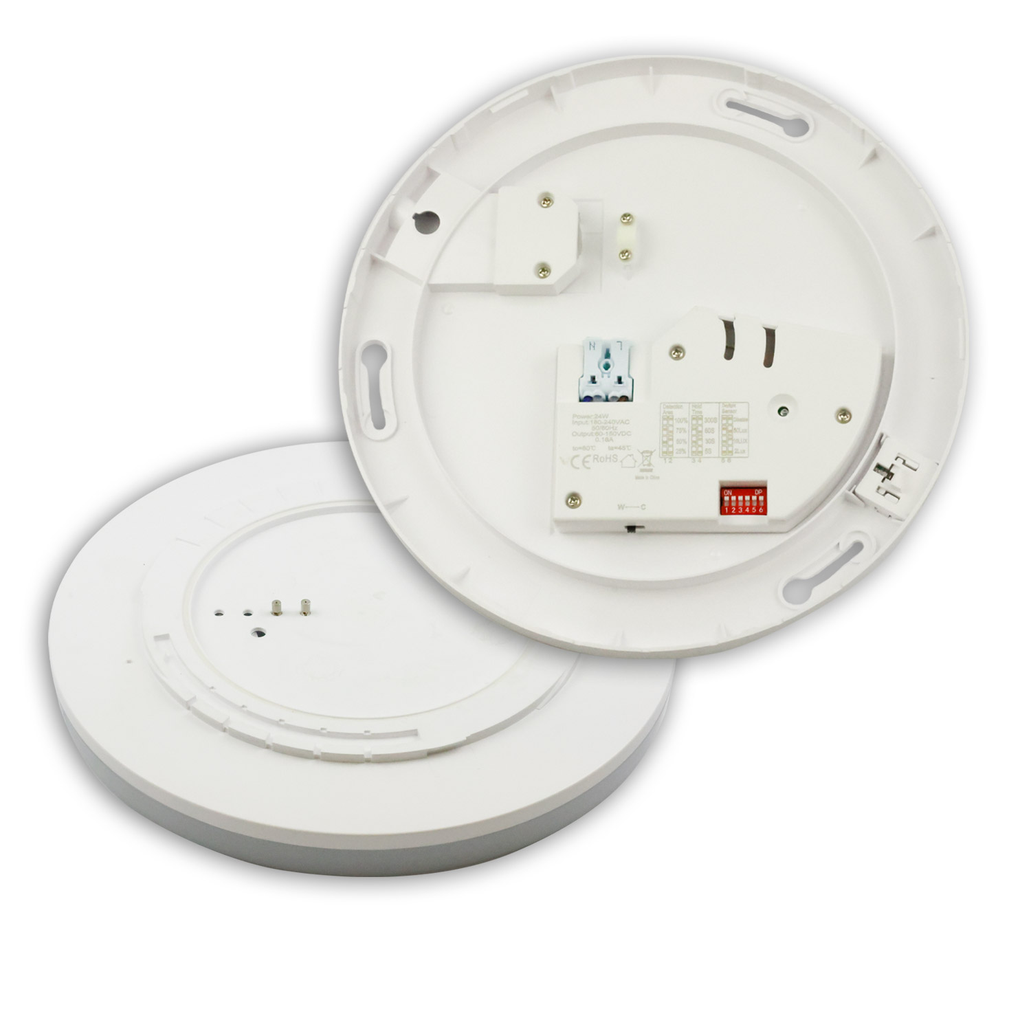 ISOLED LED Decken/Wandleuchte mit HF-Bewegungssensor 24W weiß rund IP54 ColorSwitch 3000|4000K