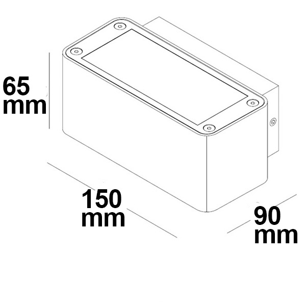 ISOLED LED Wandleuchte Up&Down 4x3W CREE IP54 weiß warmweiß