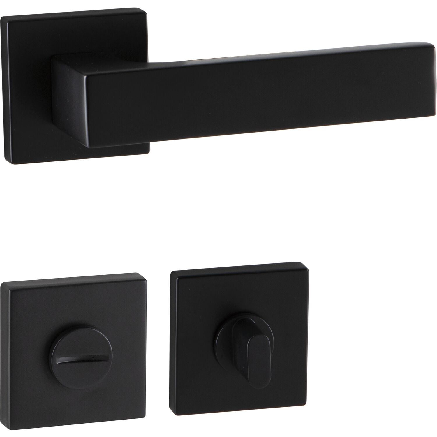 MARCHESI Drückergarnitur BUDAPEST Rosette WC, 38-45 mm, Zamak schwarz matt
