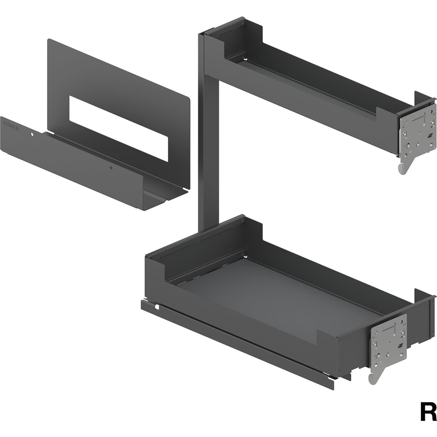 peka Unterschrankauszug Pinello Board 300 rechts Anthrazit