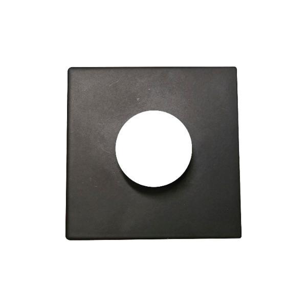 MARCHESI Drückerrosette flach eckig, Edelstahl schwarz matt