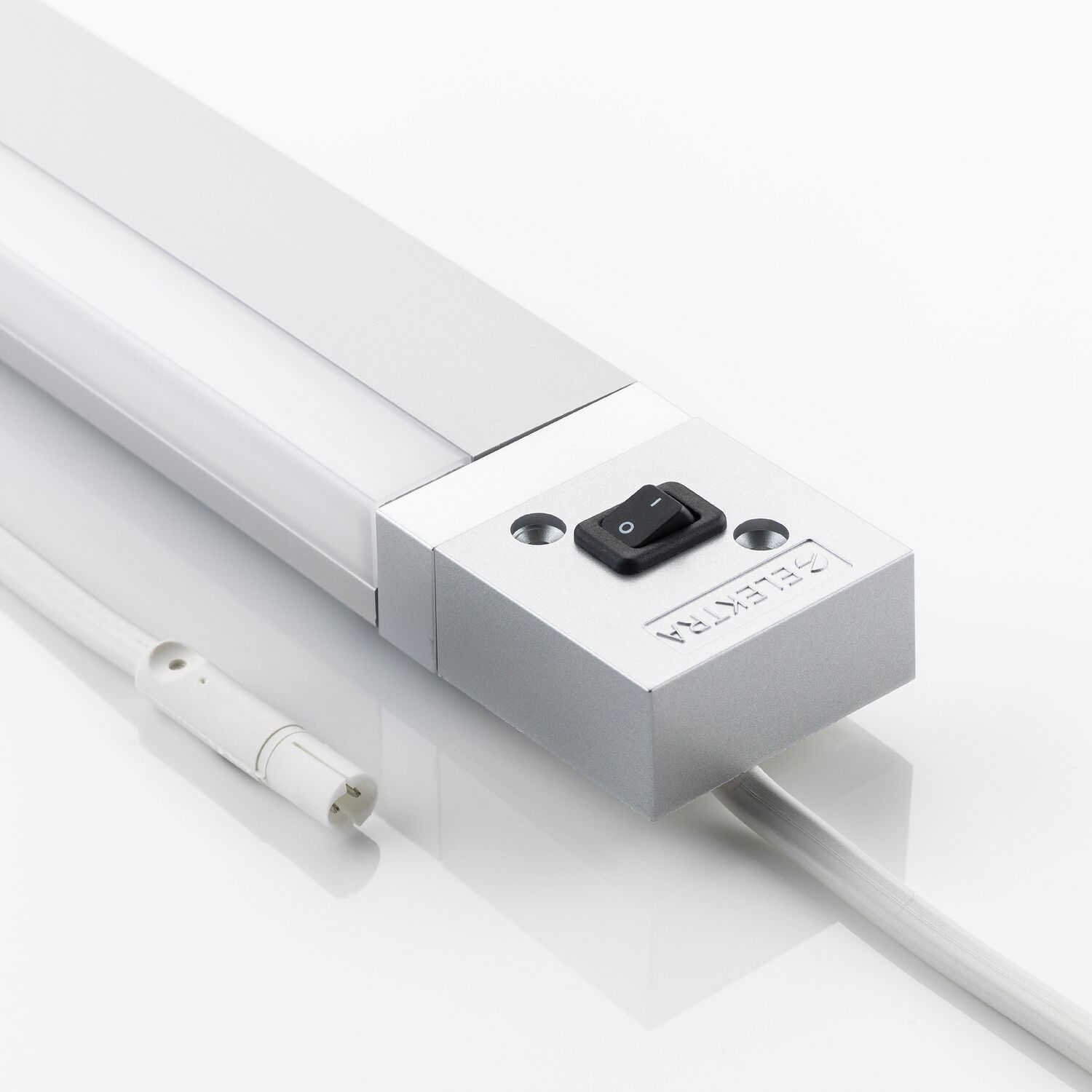 Elektra ELEKTRA Schaltermodul LD 8010A alufarbig inkl. Anschlussleitung mit Ministecker.