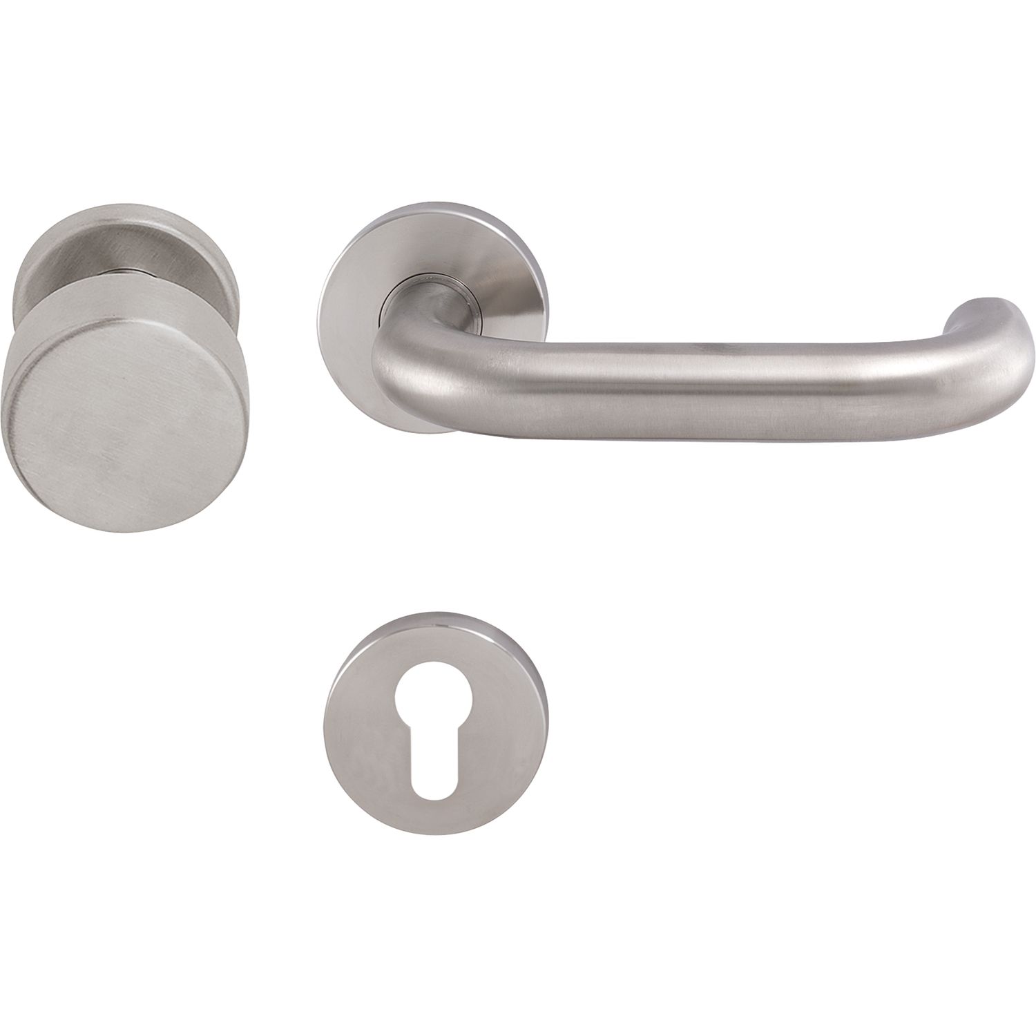 SOLIDO FH-Wechselgarnitur TALIN - auf Rosette PZ, 35 - 45,EI - 30,Edelstahl matt