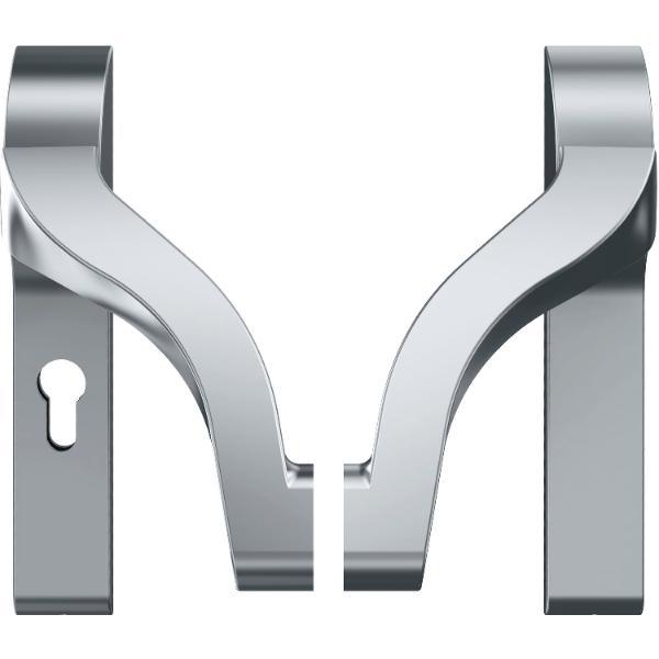 ECO Stangengriff EPN 900 IV Alu silber beschichtet Profilzylinder 72