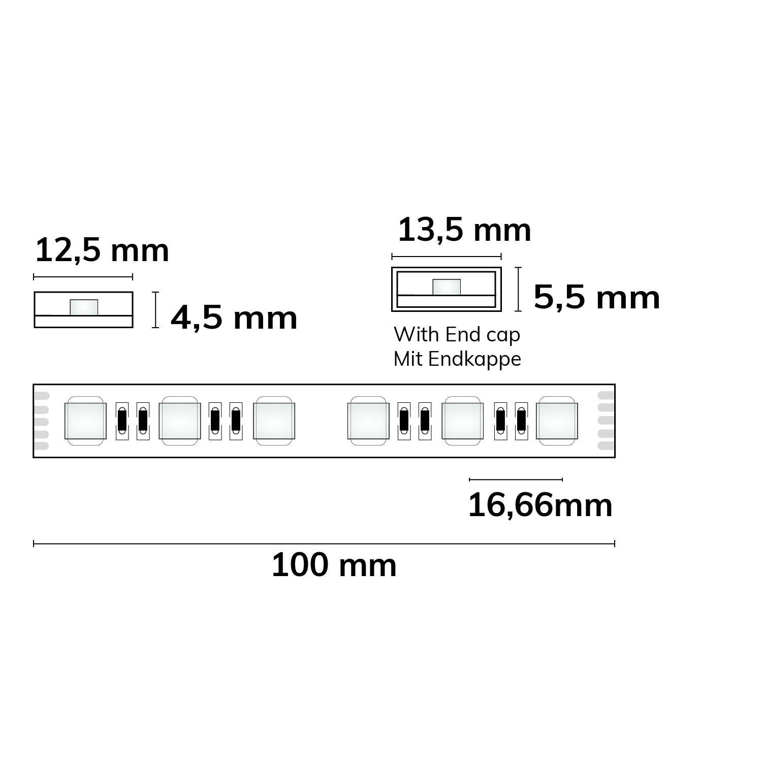 ISOLED LED AQUA RGB+WW Flexband 24V DC 19W IP68 4in1 chip 5m Rolle 60 LED/m