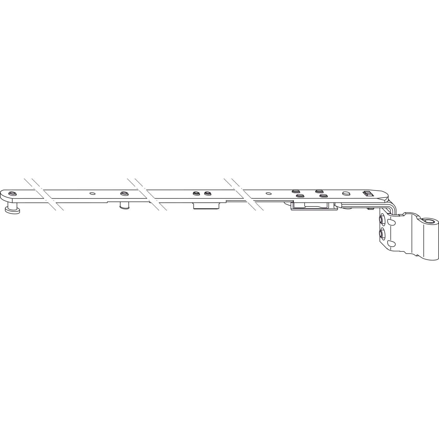 Winkhaus WINKHAUS Schere SH2.T.18-13-12.RS, 12/18-13V, FFB 601-1475 mm, rechts, silber