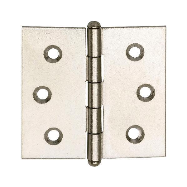 Metalurgia Knopfscharnier - leichte Ausführung 40 x 40 mm, Stahl glanzvernickelt