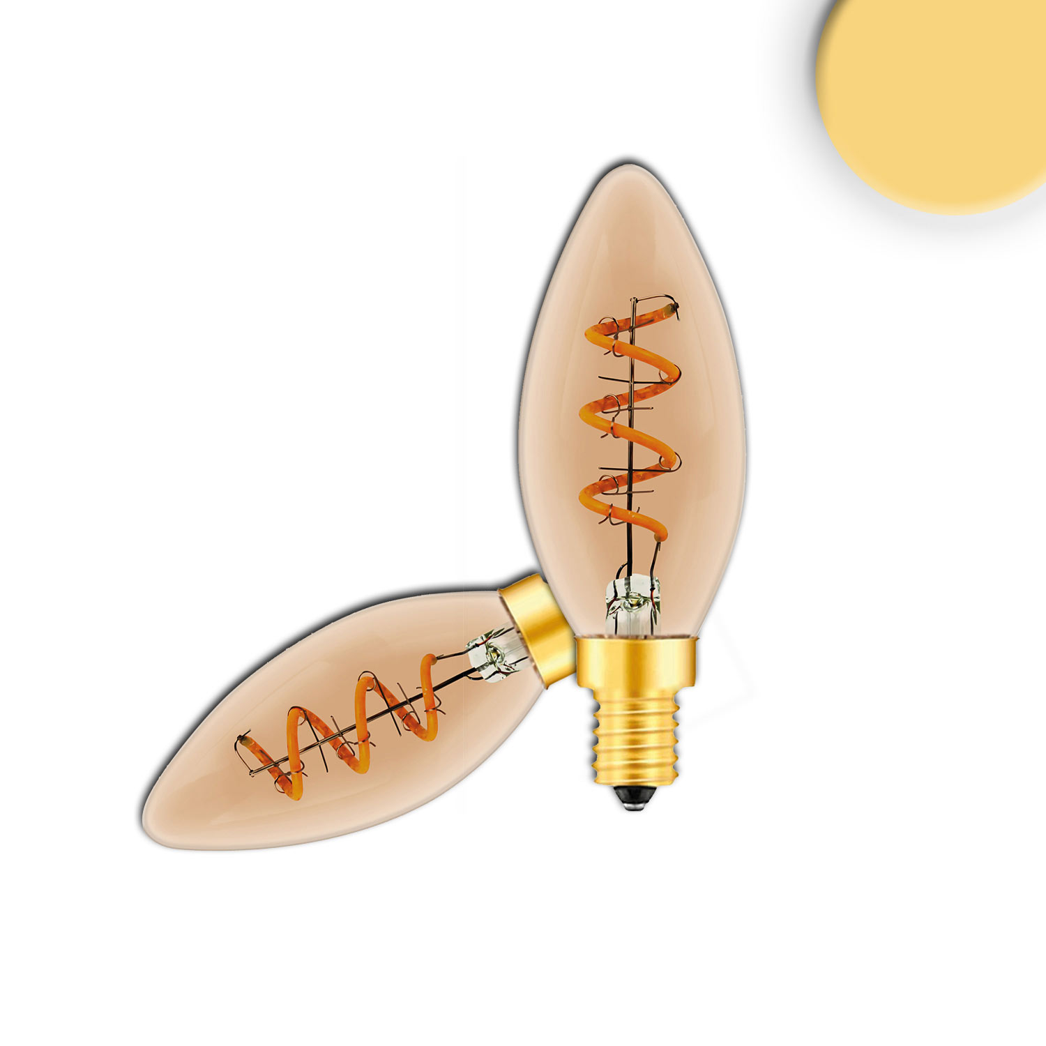 ISOLED E14 Vintage Line LED Candlebulb Amber 3W 2200K ISOLED E14 Vintage Line LED Candlebulb Amber 3W 2200K