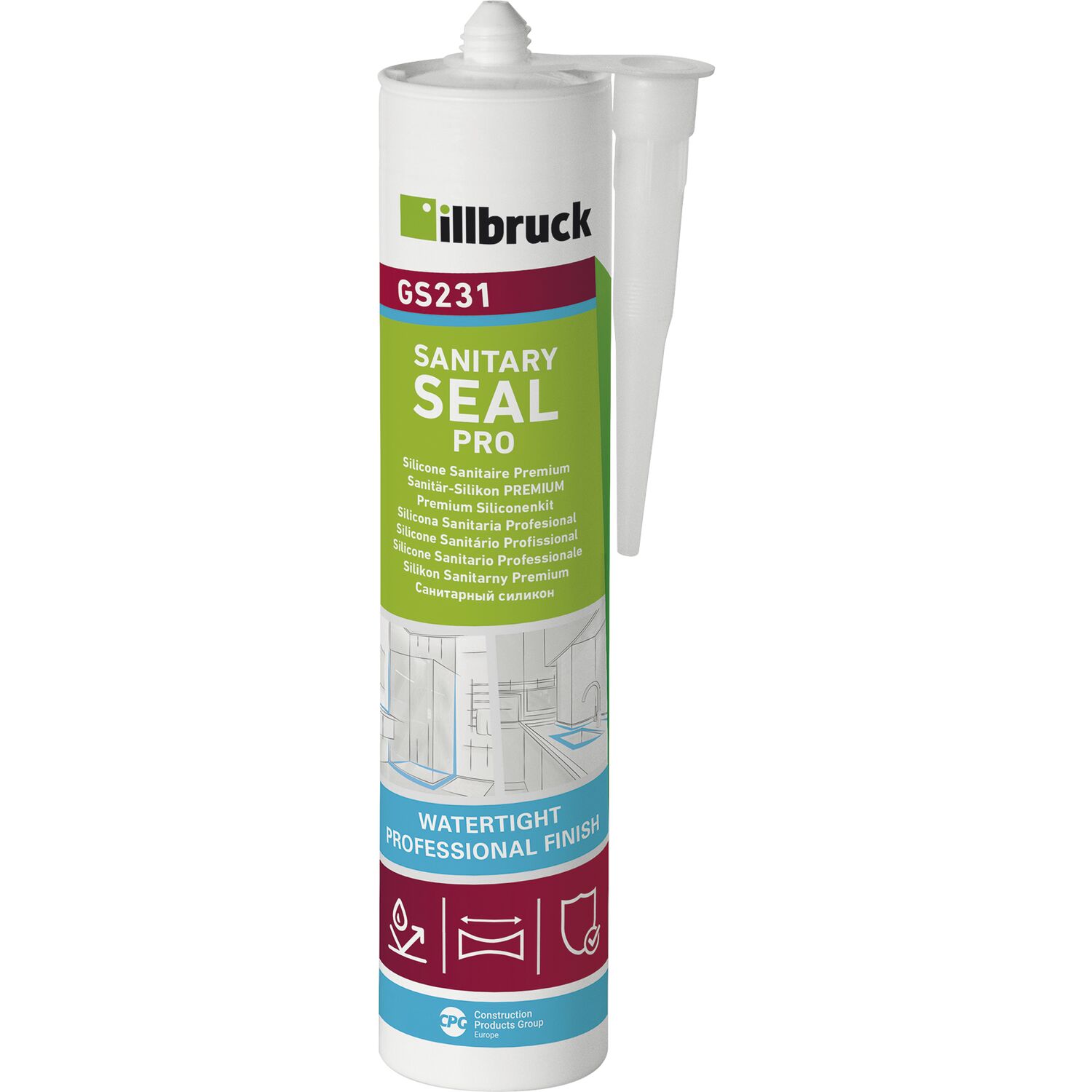 illbruck GS231 Sanitär- und Glasbausilikon 310ml volcano