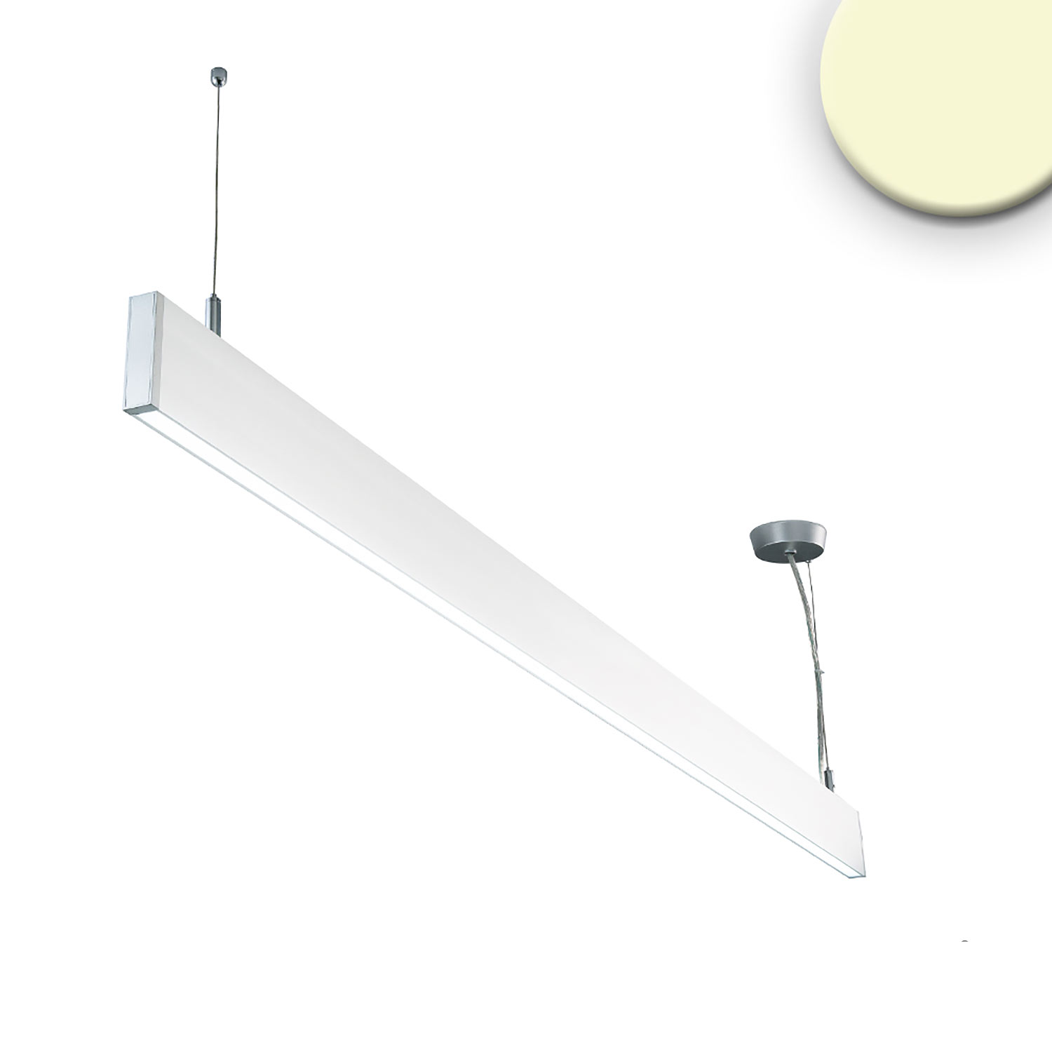 ISOLED LED Hängeleuchte Linear Up&Down 1200 40W prismatisch linear- u. 90° verbindbar weiß warmweiß