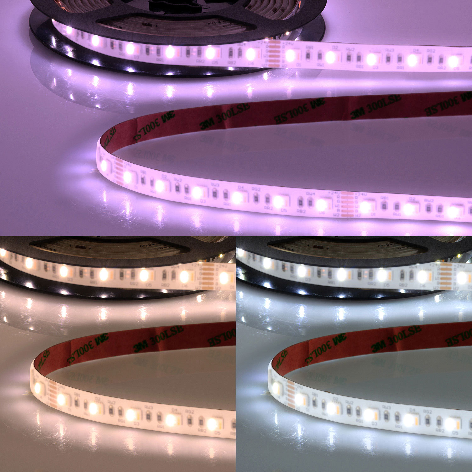ISOLED LED AQUA RGB+WW+KW CCT Flexband 24V DC 20W IP68 5in1 Chip 5m Rolle 60 LED/m