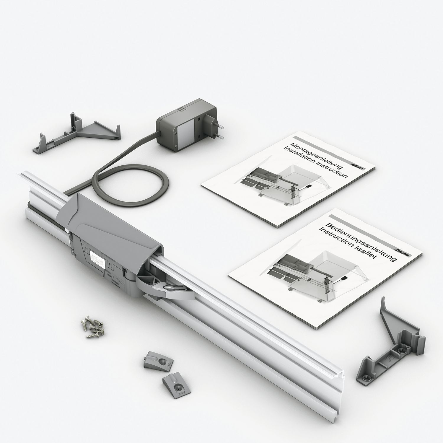 blum SERVO-DRIVE uno für hängende Mülllösungen KB 600 mm Staubgrau