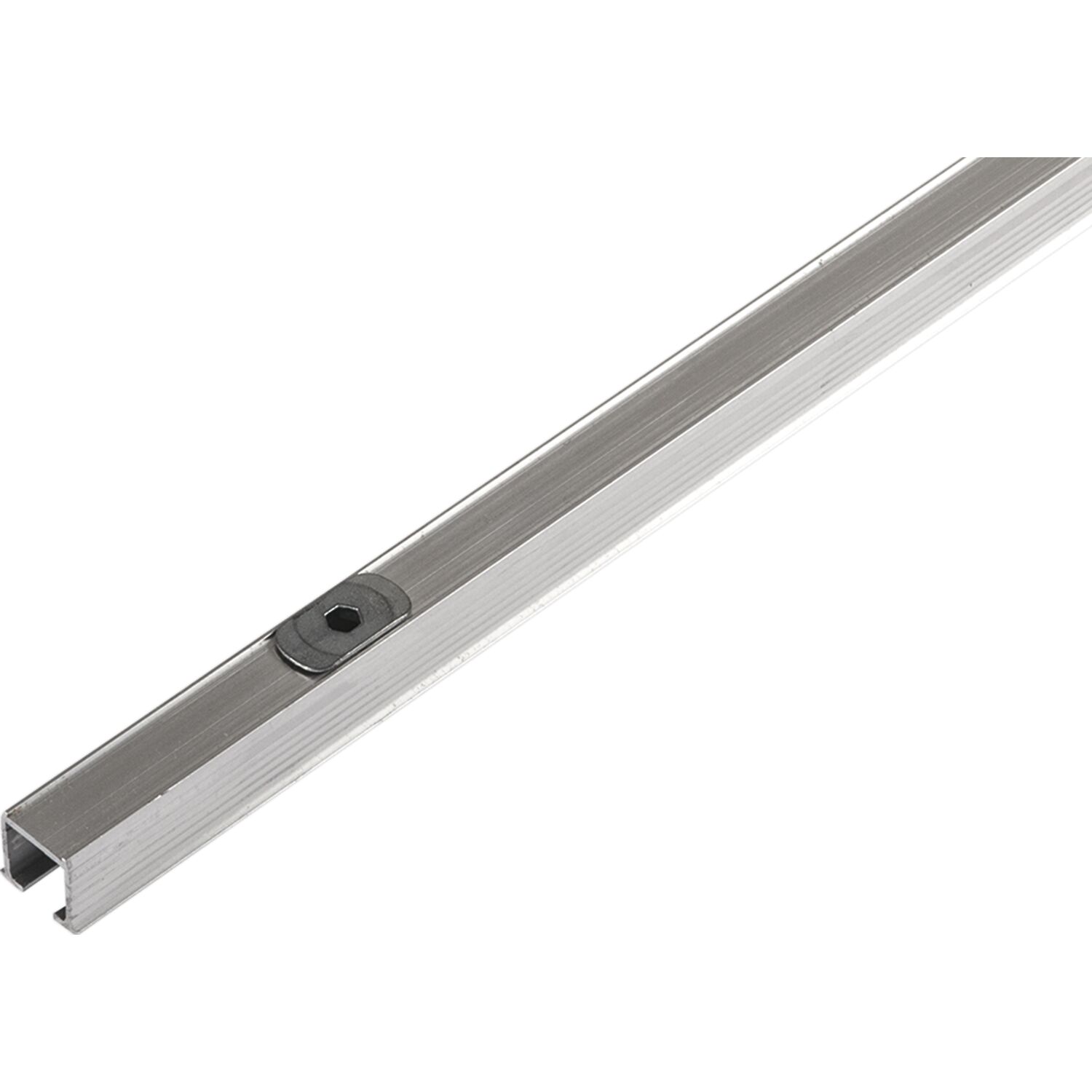 HAWA Clipo Einfach- Laufschiene mit Drehriegel, auf Maß, Aluminium eloxiert (250 mm)